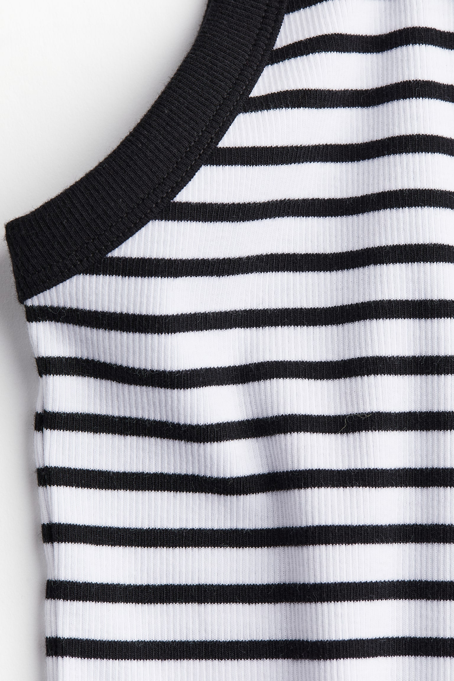 MAMA Rib Tank - White/Black stripe/Cream/Dark grey/Black/White - 4