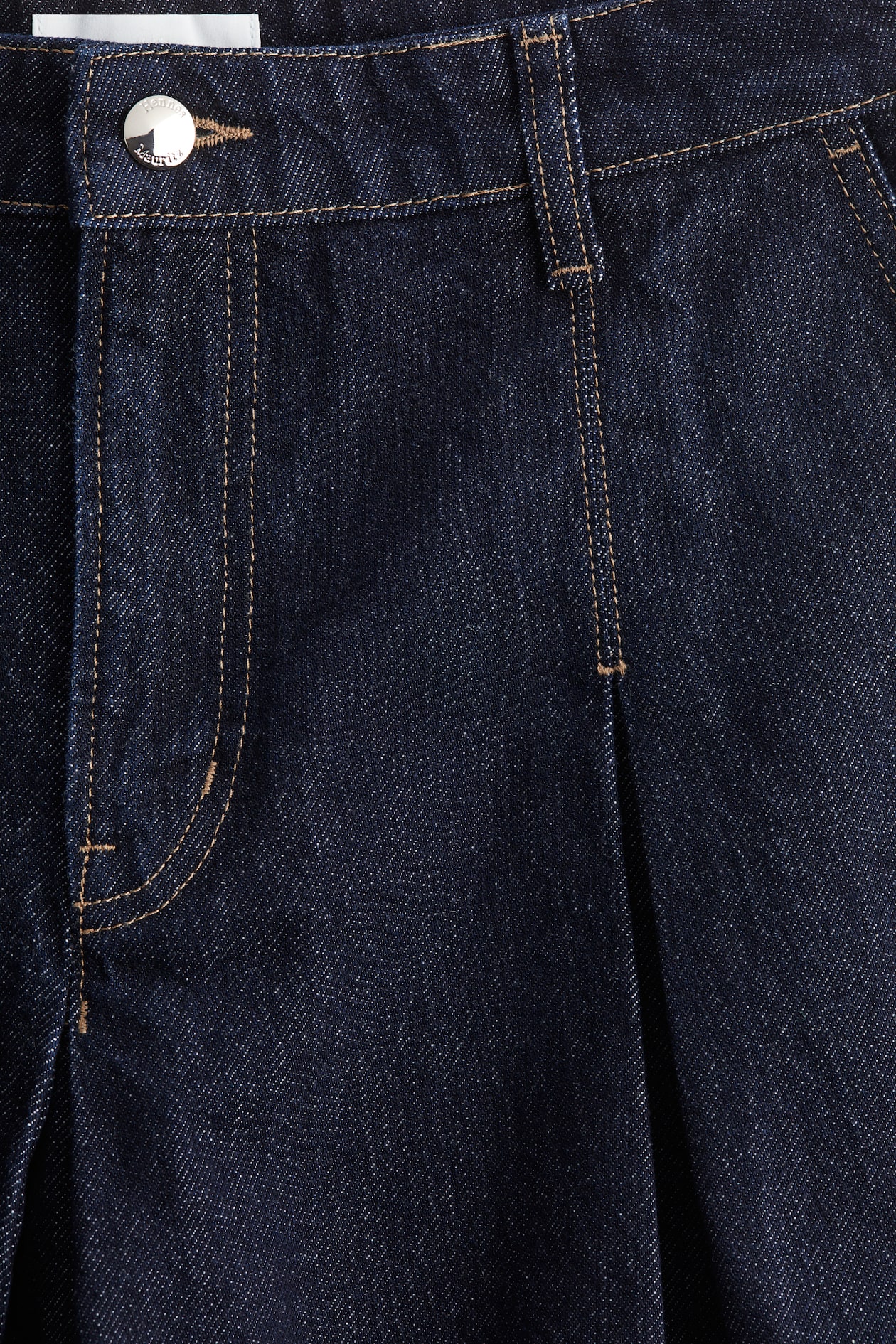 Pleated Denim Skirt - image 2