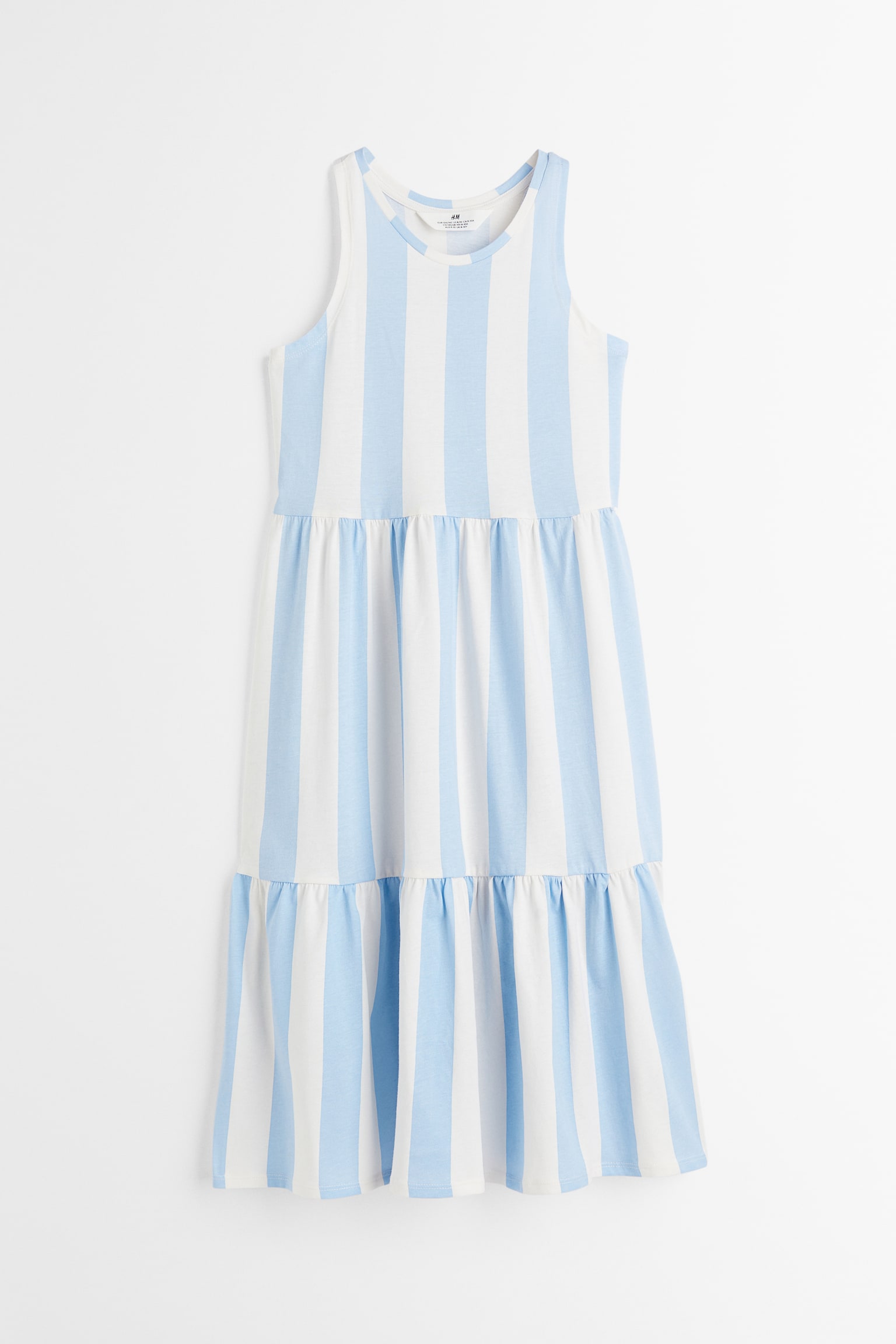 Cotton dress - Light blue/White striped/Light purple/Patterned/Brown - 1