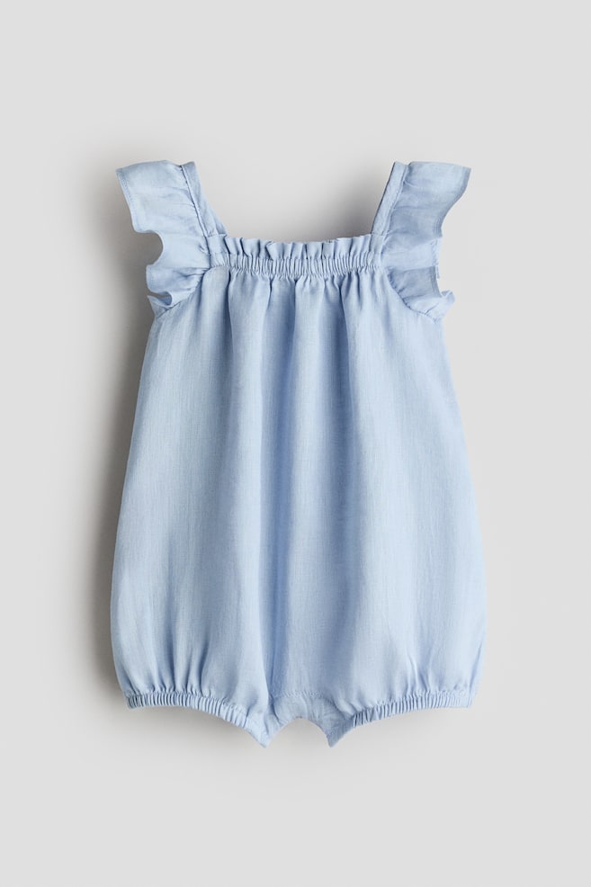 Linen romper suit - Light blue/Light beige/Light pink - 1