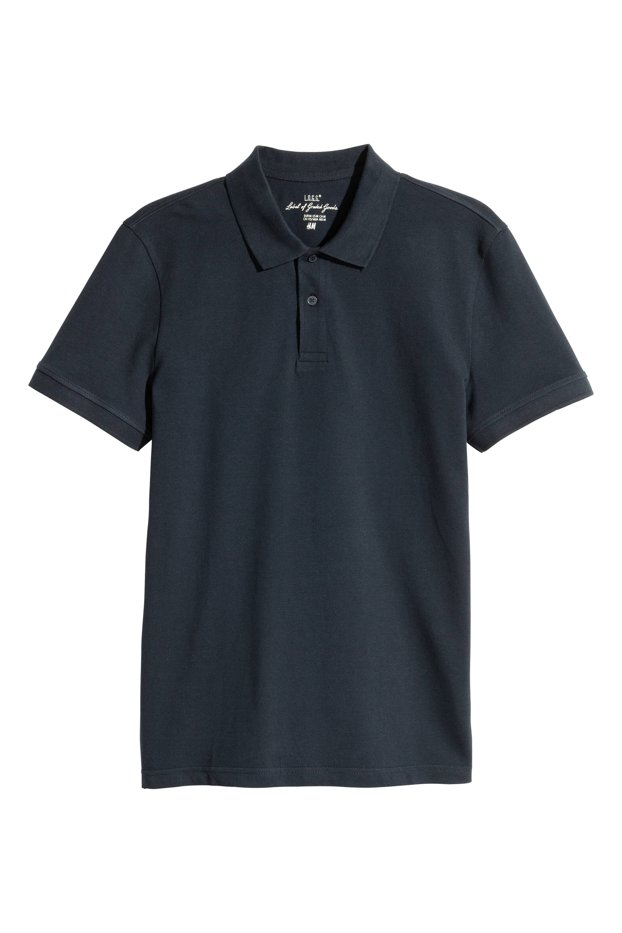 View larger image: Polo shirt - Dark blue - Men | H&M GB 1