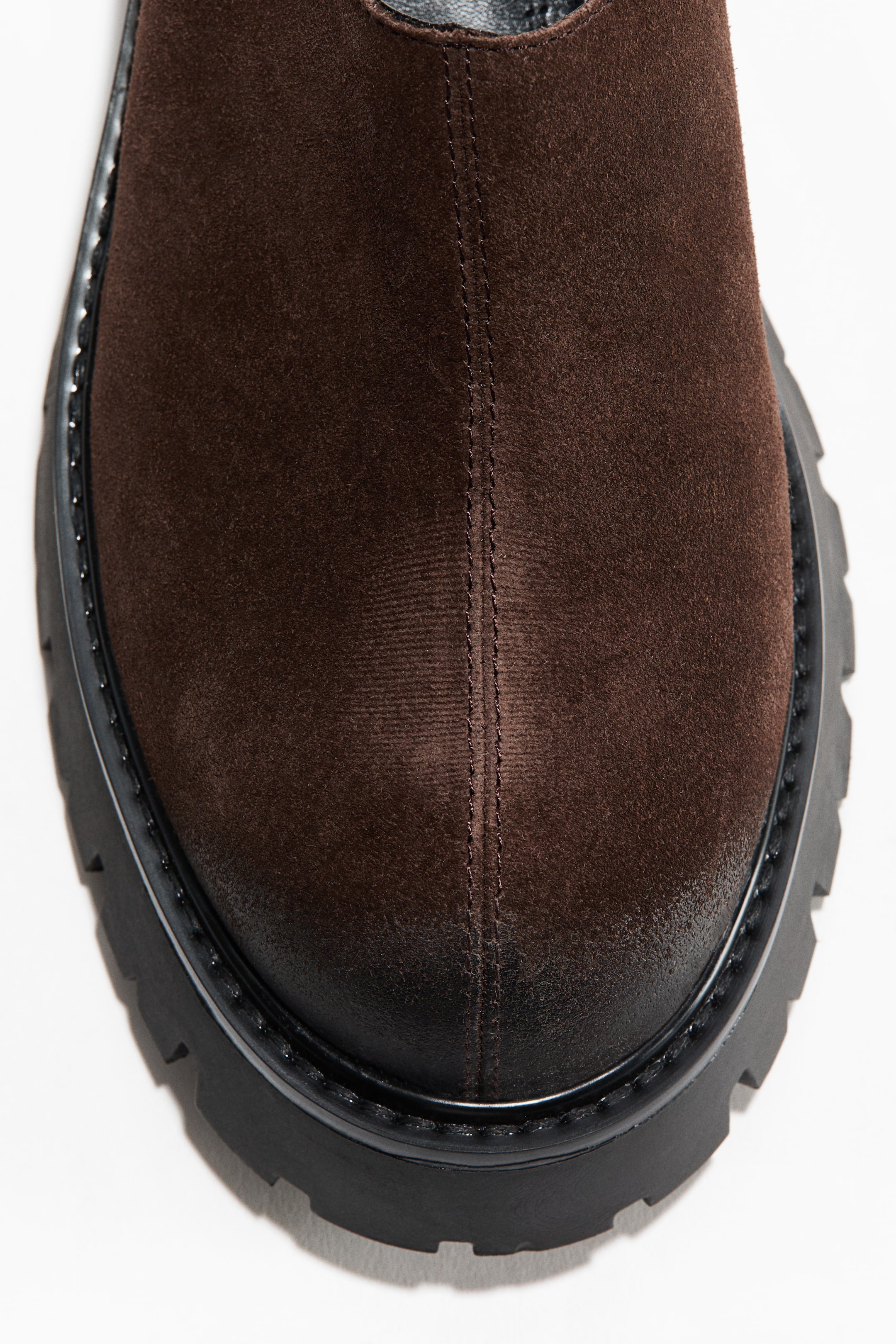 Chunky Split Suede Mules