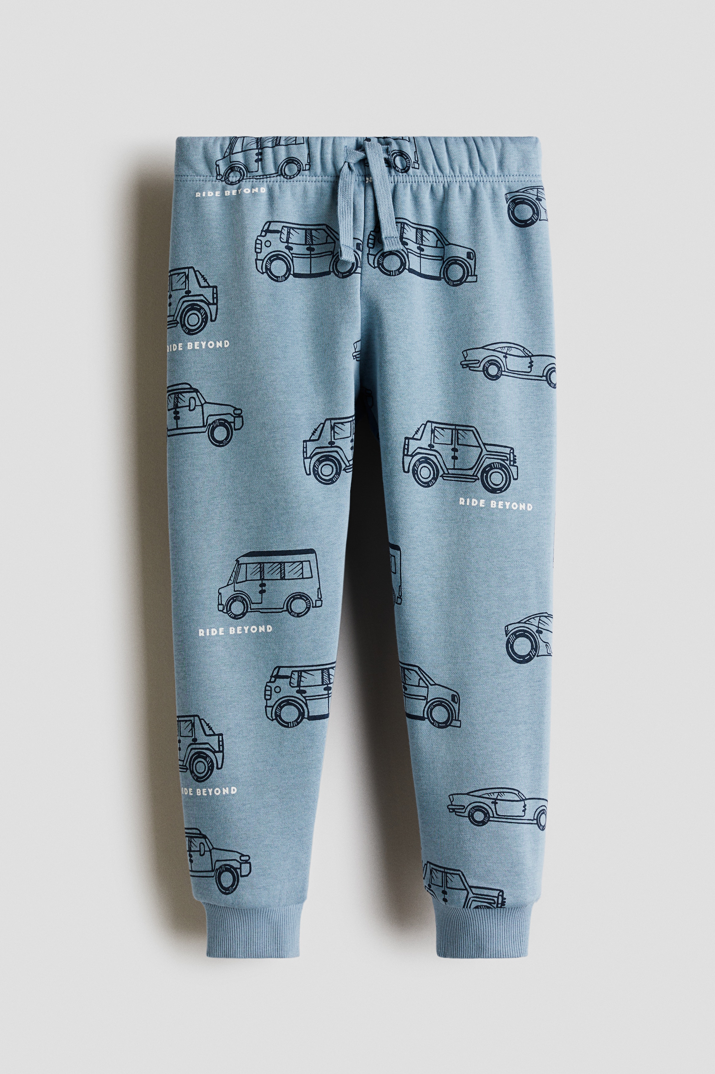 Blue/Cars Printed joggers - Size: 6-7Y  - H&M