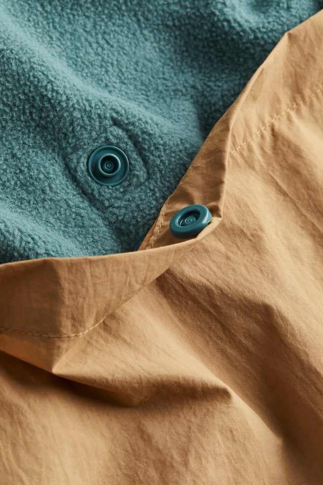 Pocket-detail fleece jumper - Dark turquoise/Beige/Brown/Block-coloured/Black - 3