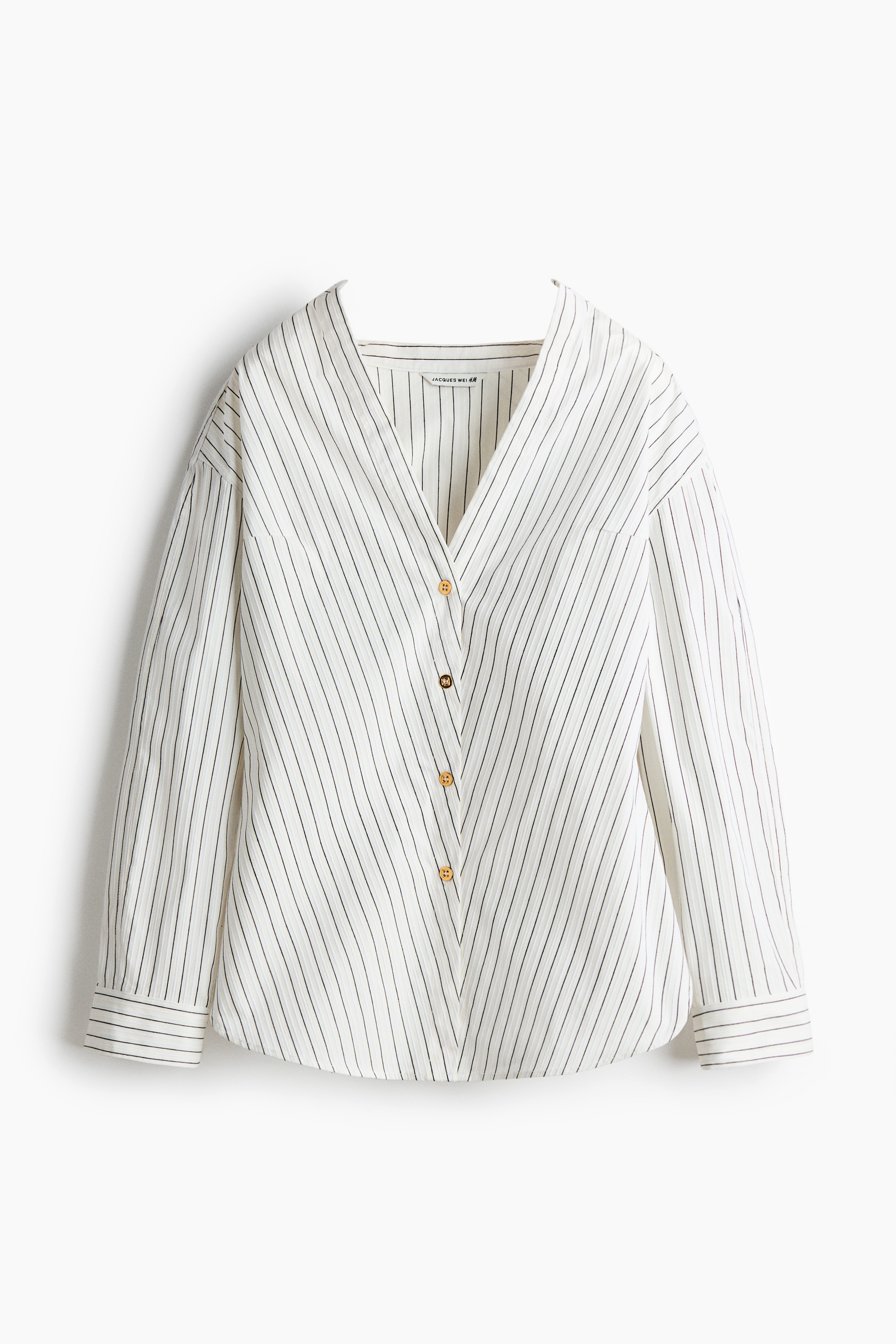 Yoke Detail Shirt - White/Stripe