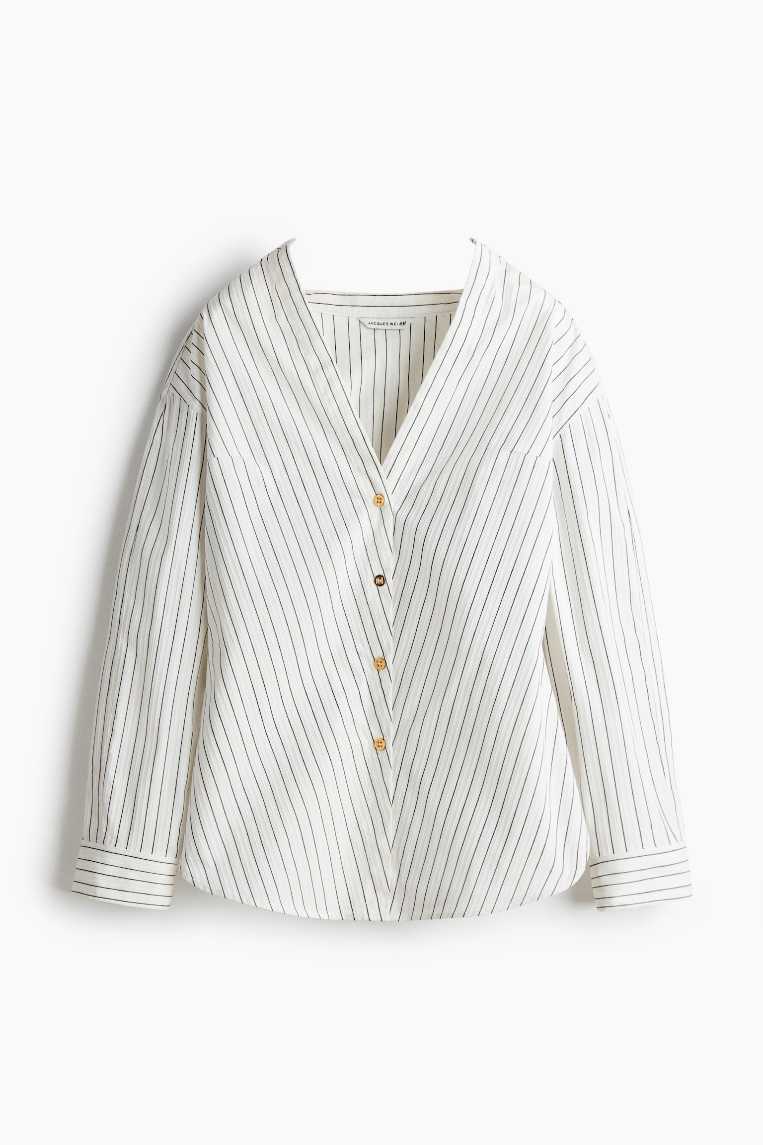 Yoke Detail Shirt - White/Stripe - 1