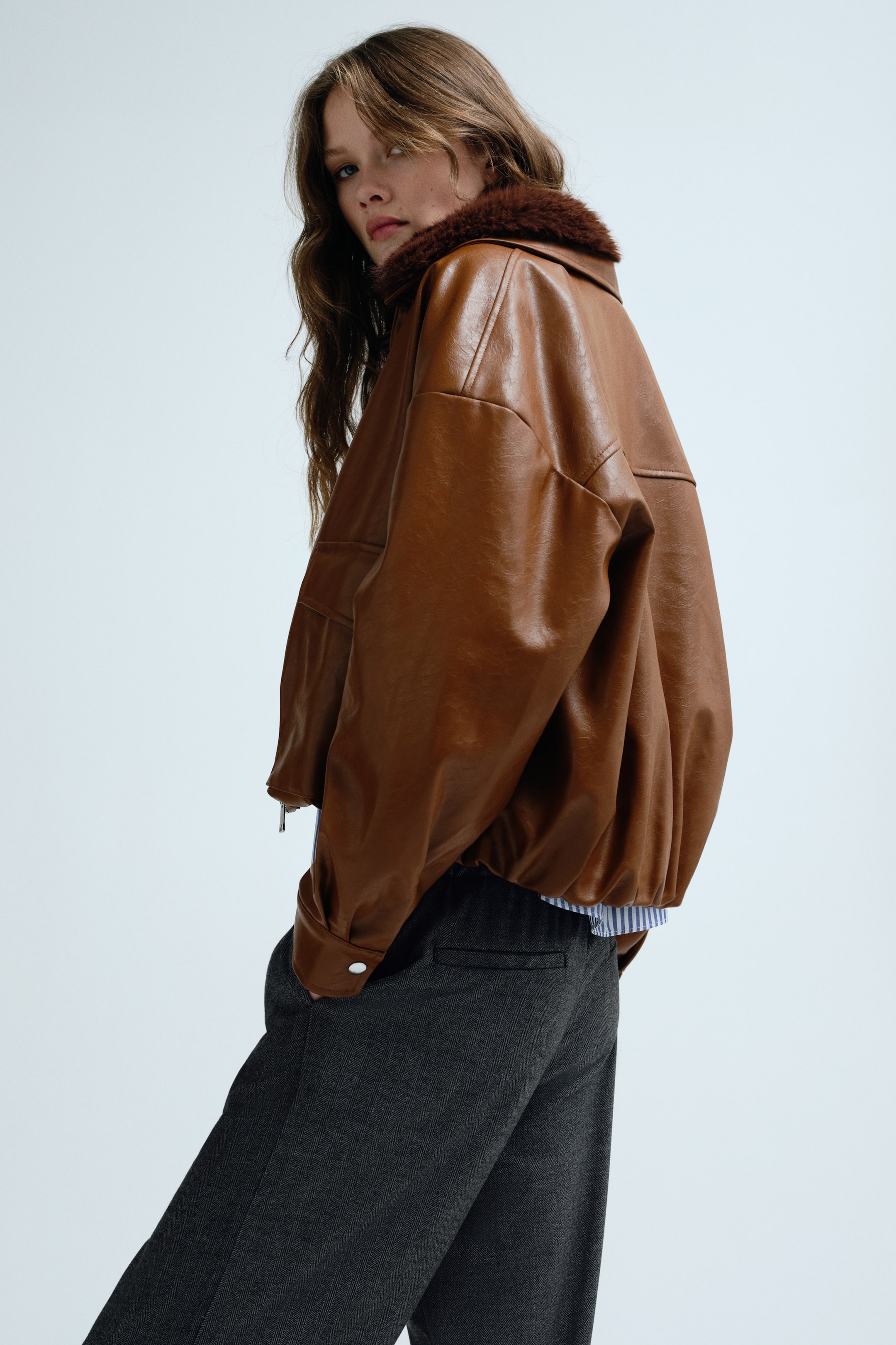 拡大画像を表示: ドローストリングパンツ - ダークグレー／ヘリンボーンパターン - レディース | H&M JP 3