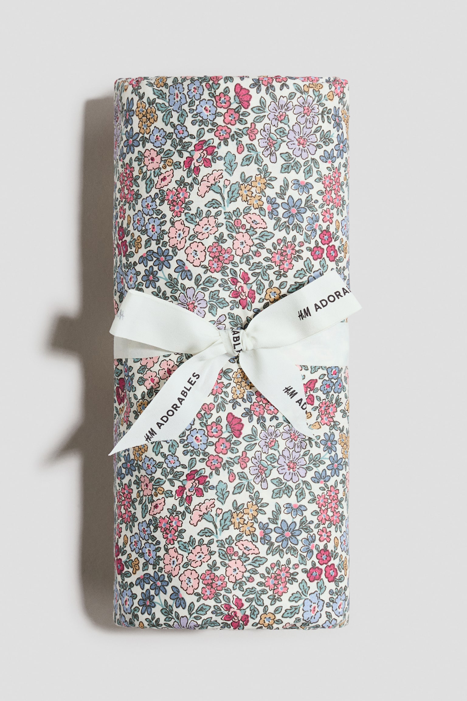 Cotton cot duvet cover set - Cream/Floral - 1