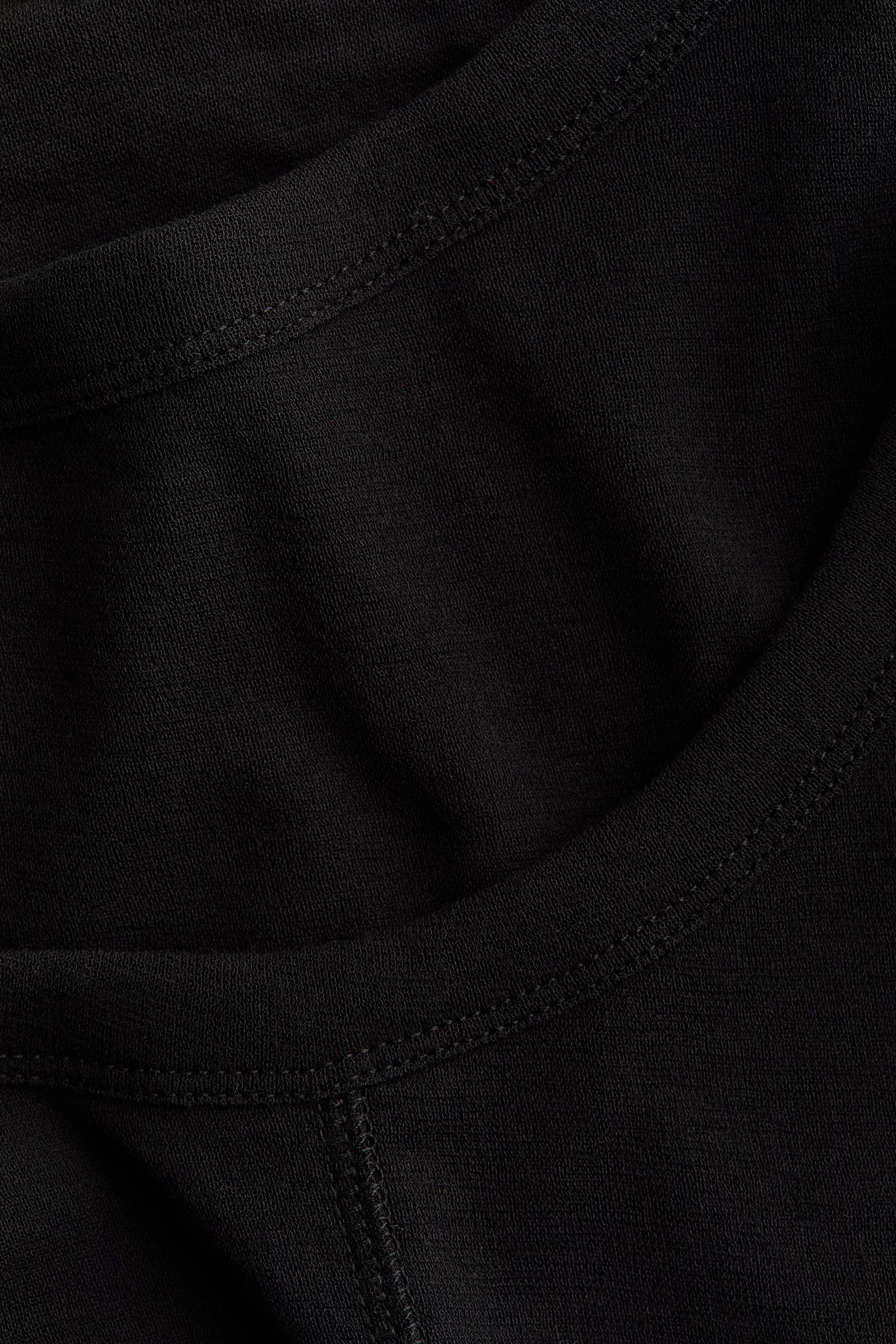 Женский топ H&M Layered Cotton Top, цвет: Чёрный — фото 5