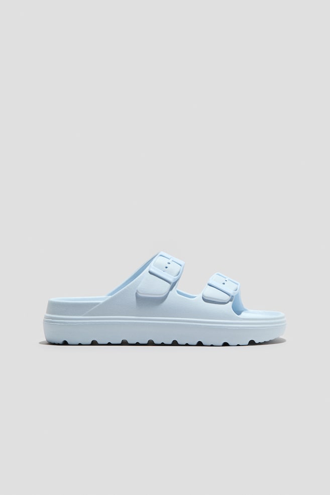Two-Strap Sandals - Light blue/Beige - 1