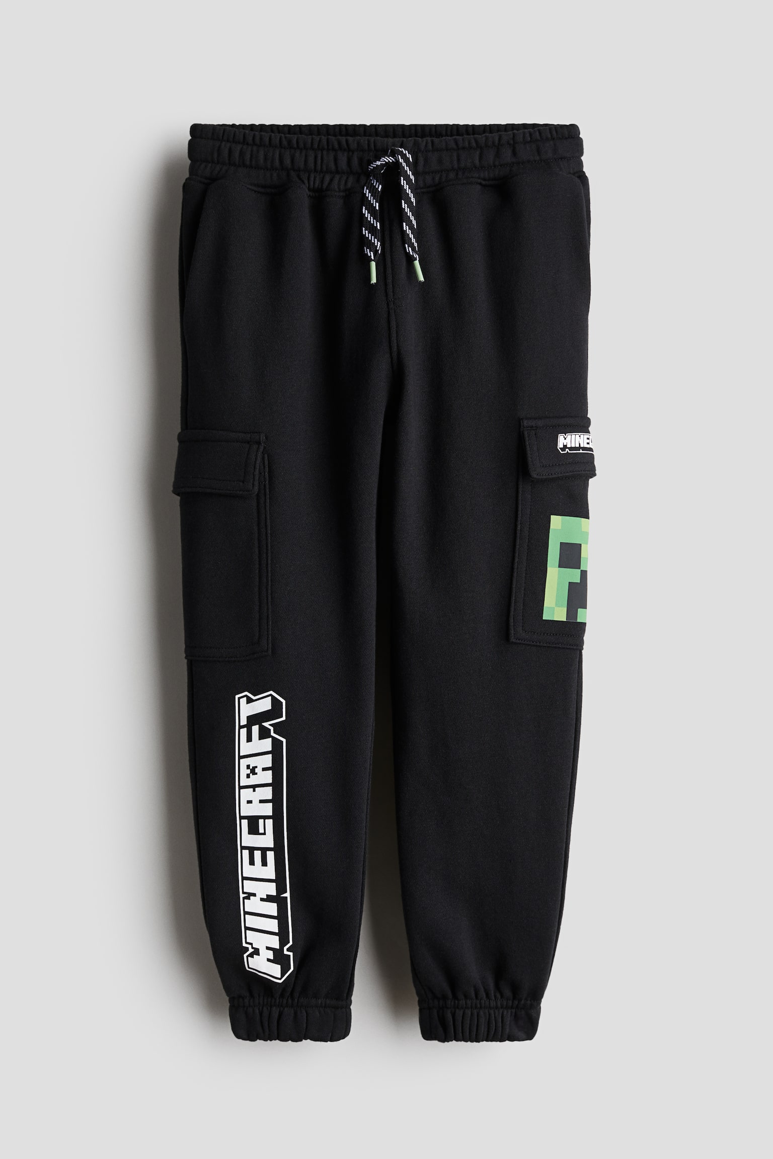 Printed cargo joggers - Black/Minecraft - 1