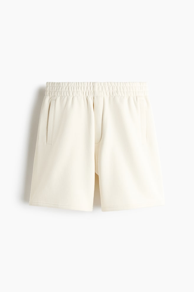 Relaxed Fit Sweatshorts - Cream/Coral pink/Black - 1