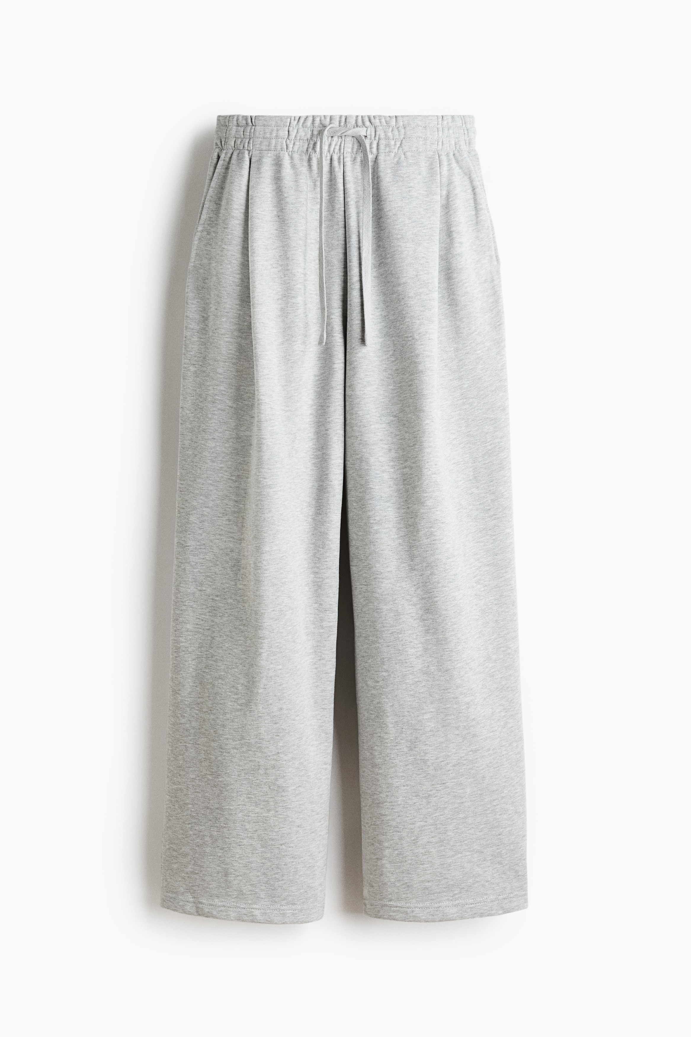 Pleat-front sweatpants - Light grey marl/Dusty purple/Brown