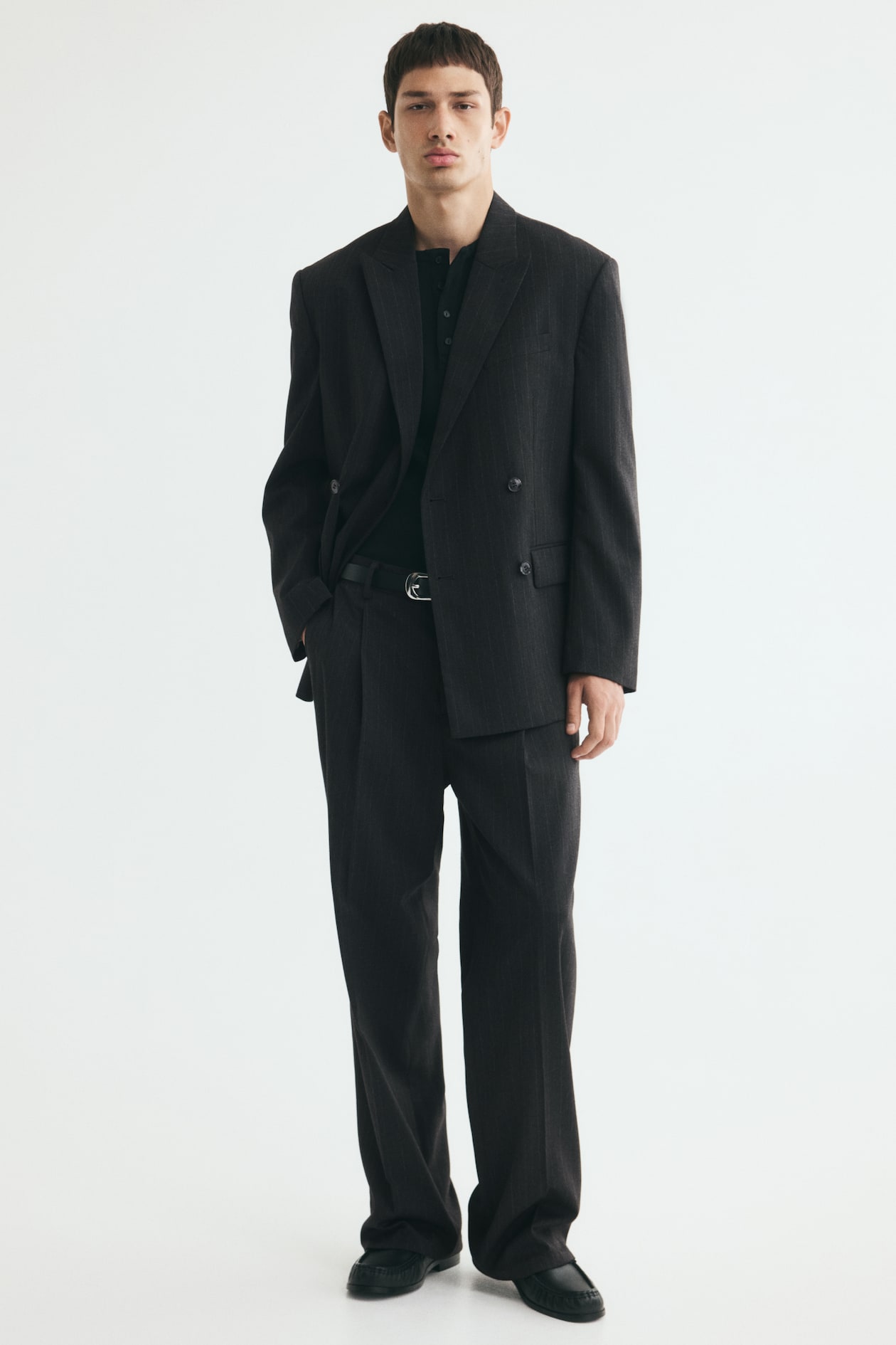 Relaxed Fit Double-breasted Jacket - Image 1