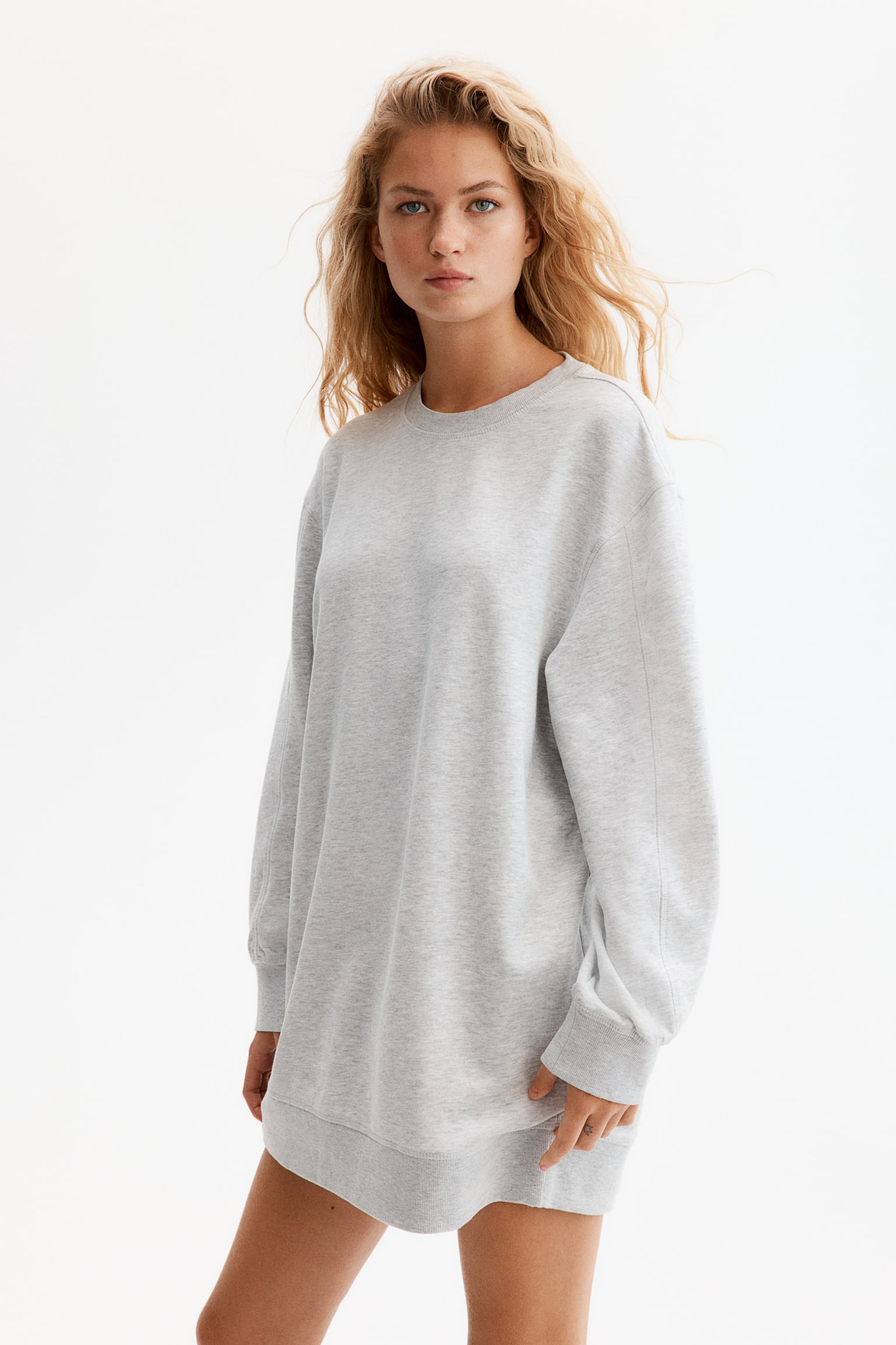 Sweatshirt dress - Light grey marl/Black/Light beige/Light blue/Dark grey/Burgundy - 7