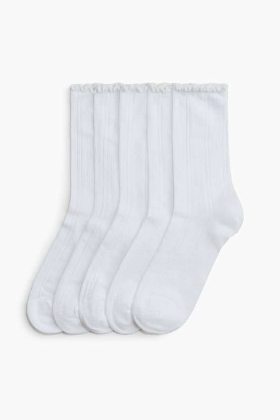 Носки Knit, ажурная вязка, 5 шт. — H&M