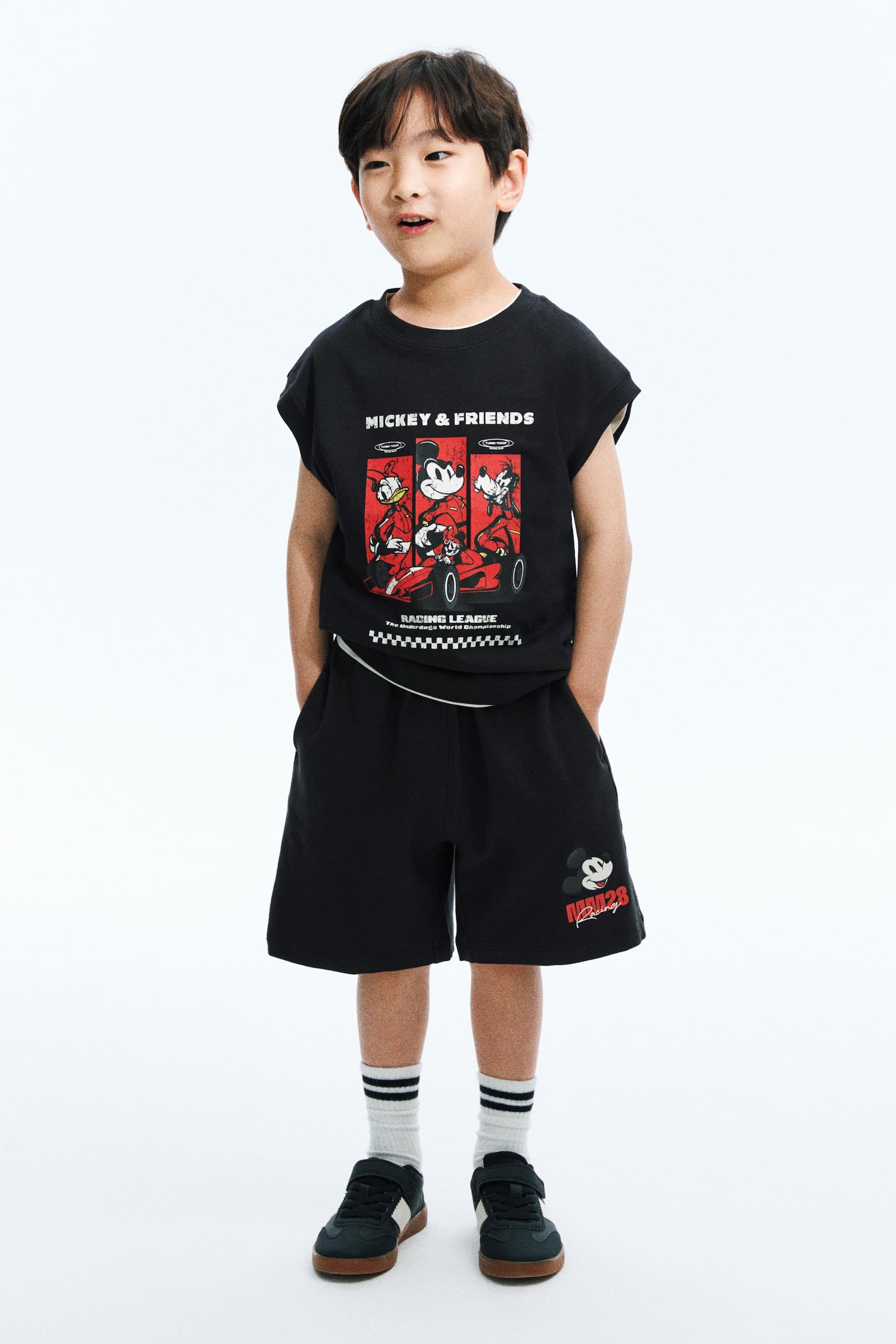 Printed Cotton Tank Top - Black/Mickey Mouse/Dark blue/Toy Story/White/Toy Story/Cream/Mickey Mouse - 1