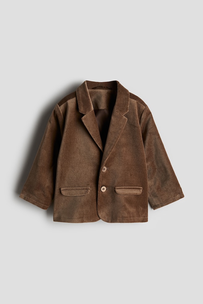 Velvet Jacket - Brown - 1