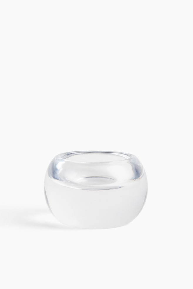 Bougeoir chauffe-plat en verre - Transparent - 1