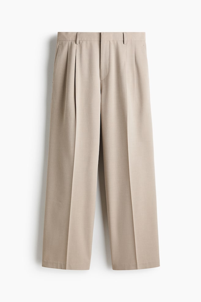 Pantaloni eleganți Loose Fit - Bej/Negru/Gri-închis - 1