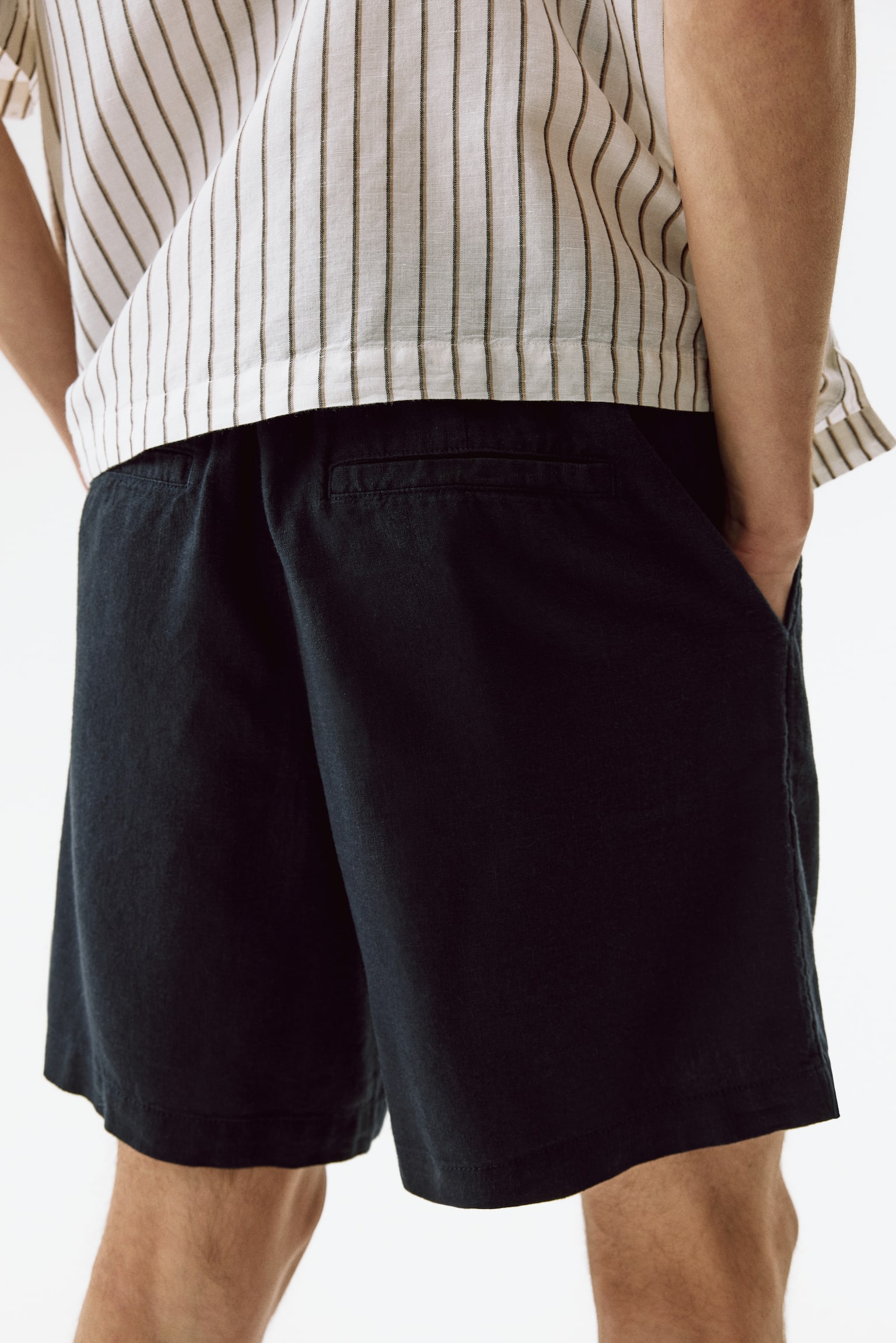 Relaxed Fit Linen-blend shorts - 5