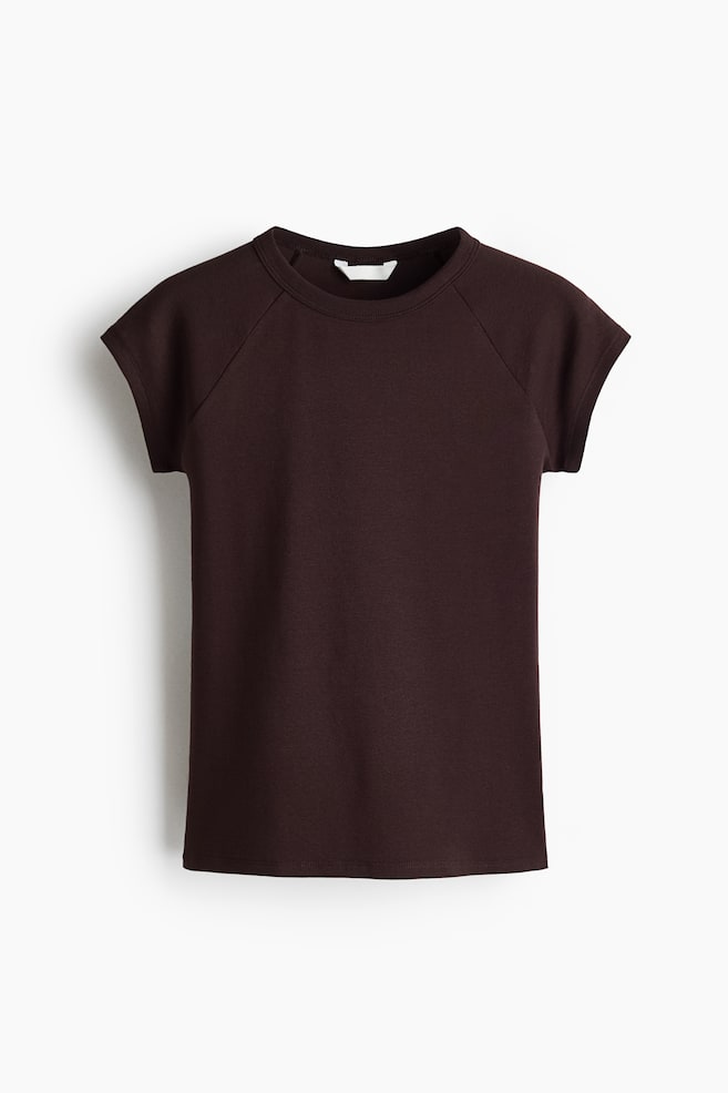 T-shirt à manches raglan - Brun foncé/Blanc/Bourgogne/Rose clair/Noir/Noir - 1