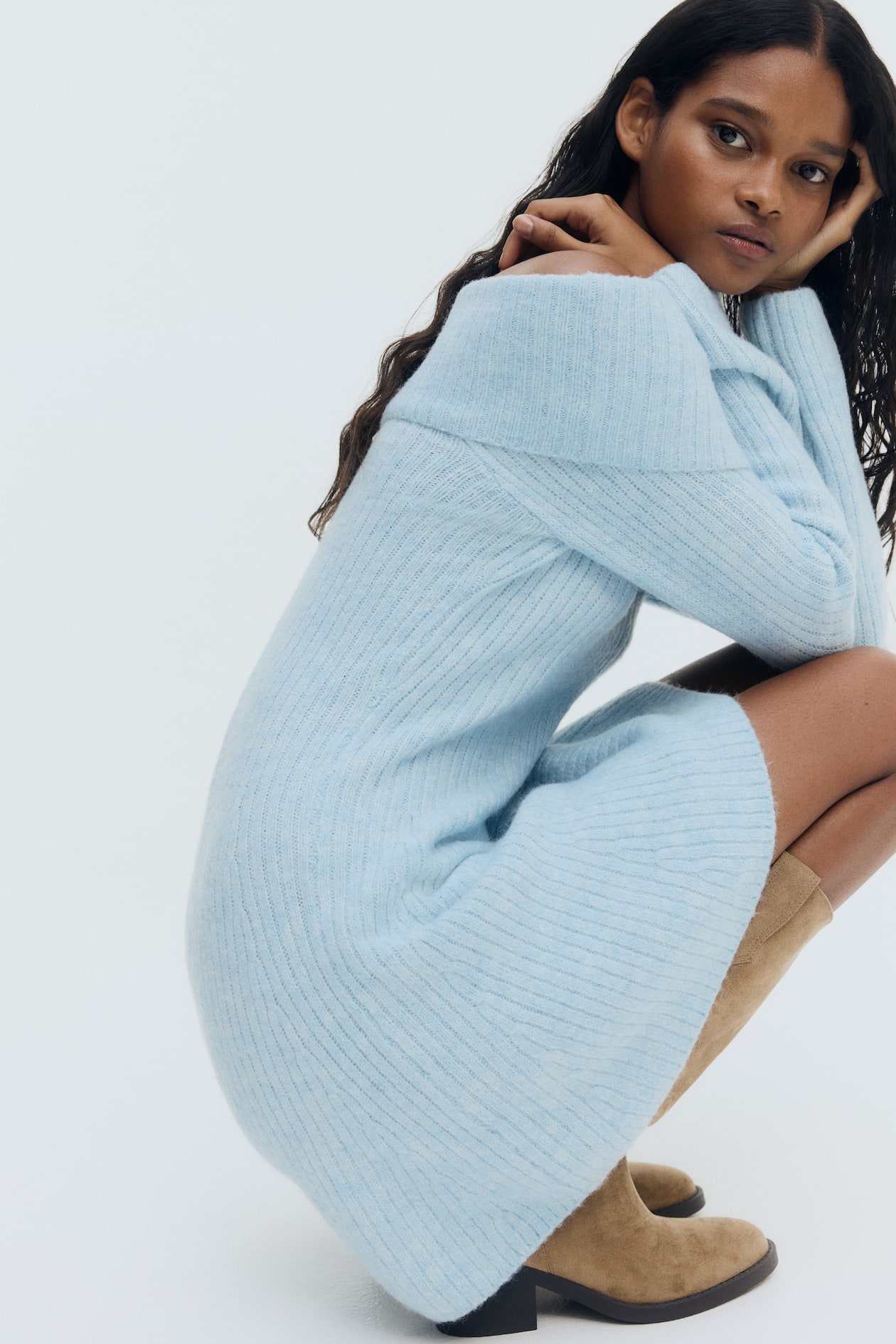 Rib-Knit Off-the-Shoulder Dress - image 3