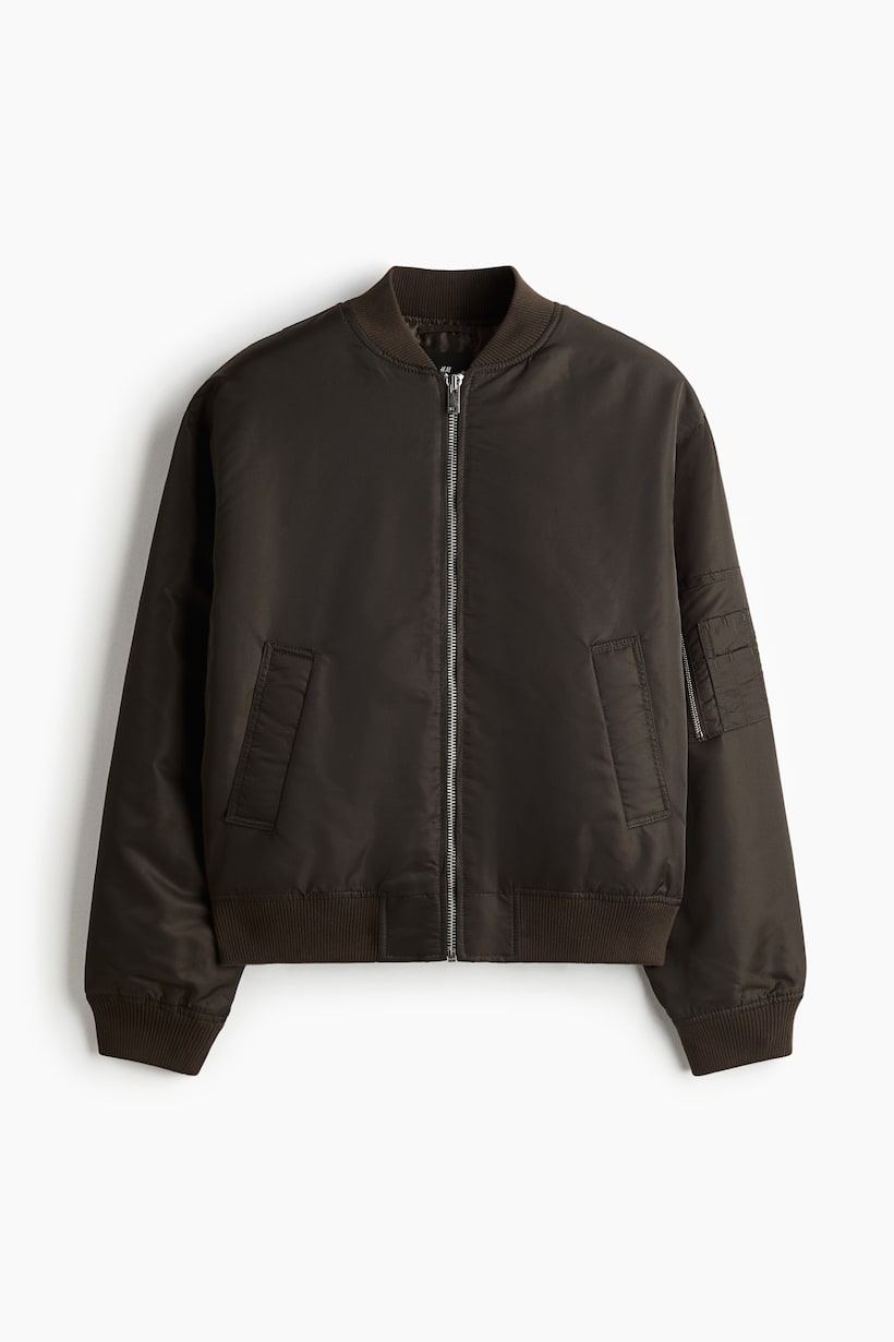 H&m Mens Black Bomber Jacket Sale Mens Jacket Straight Cut Jacket H&m  Straight Cut Jacket H&m