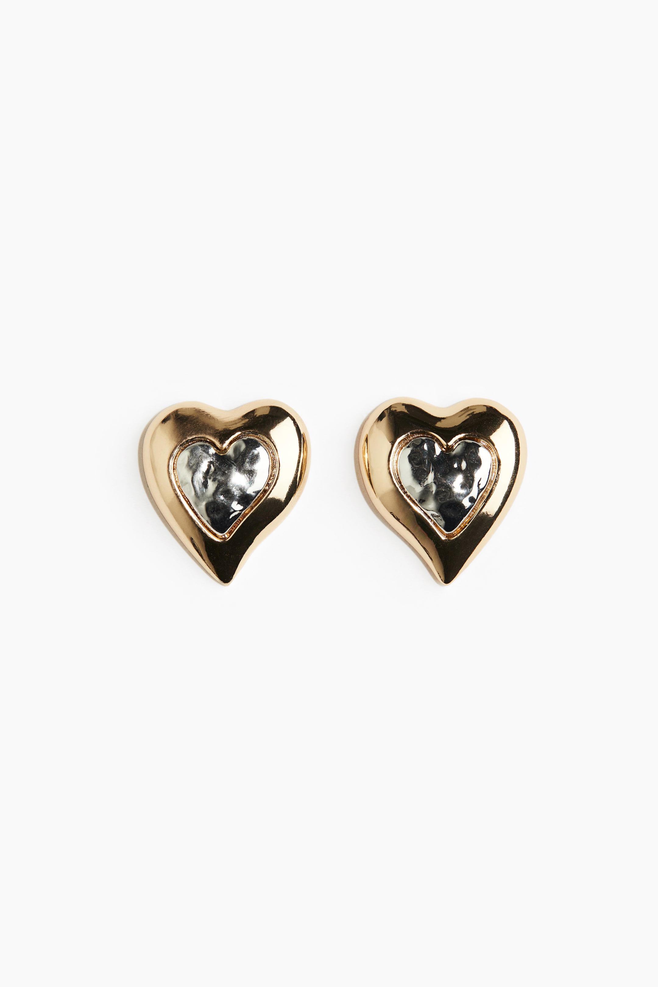 Heart-Shaped Stud Earrings