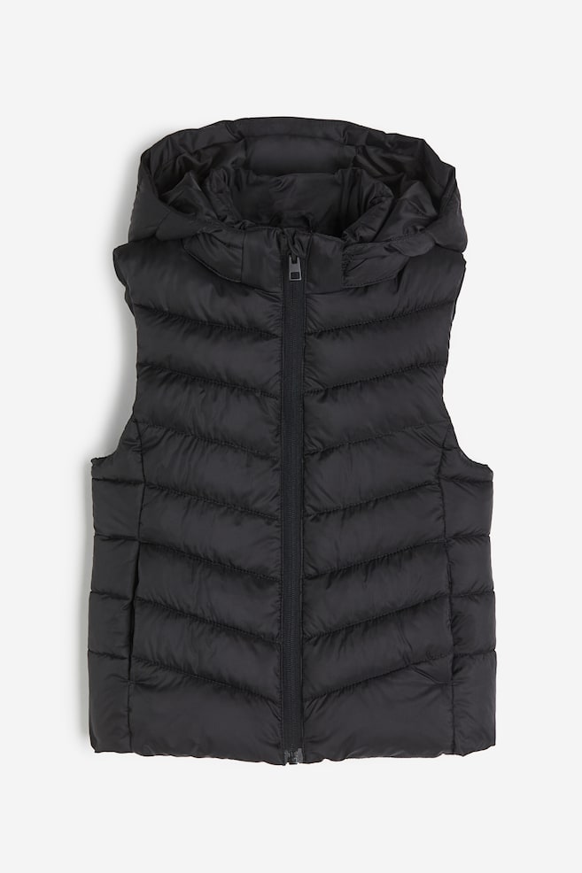Insulated puffer gilet - Black - 1