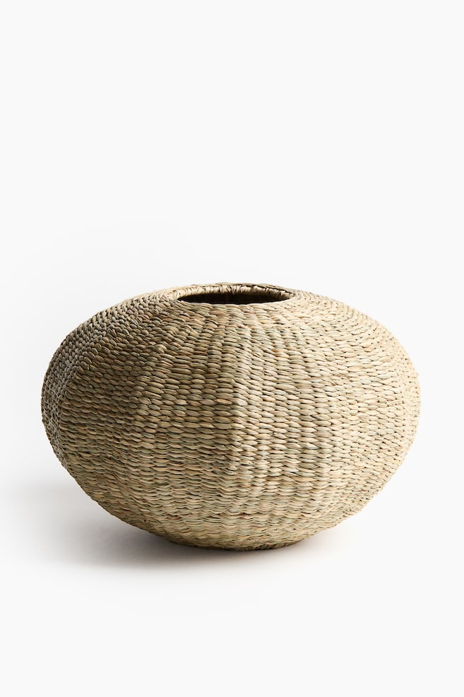 Straw Vase - Beige - 1