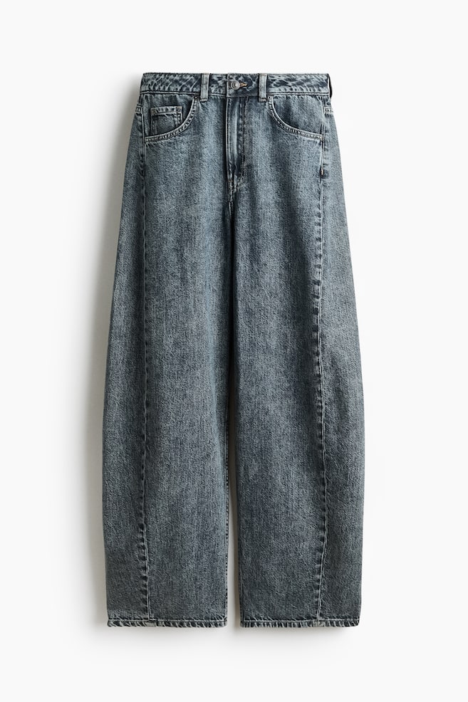 Barrel High Waist Jeans - Dark denim blue/Denim grey/Light denim blue - 1