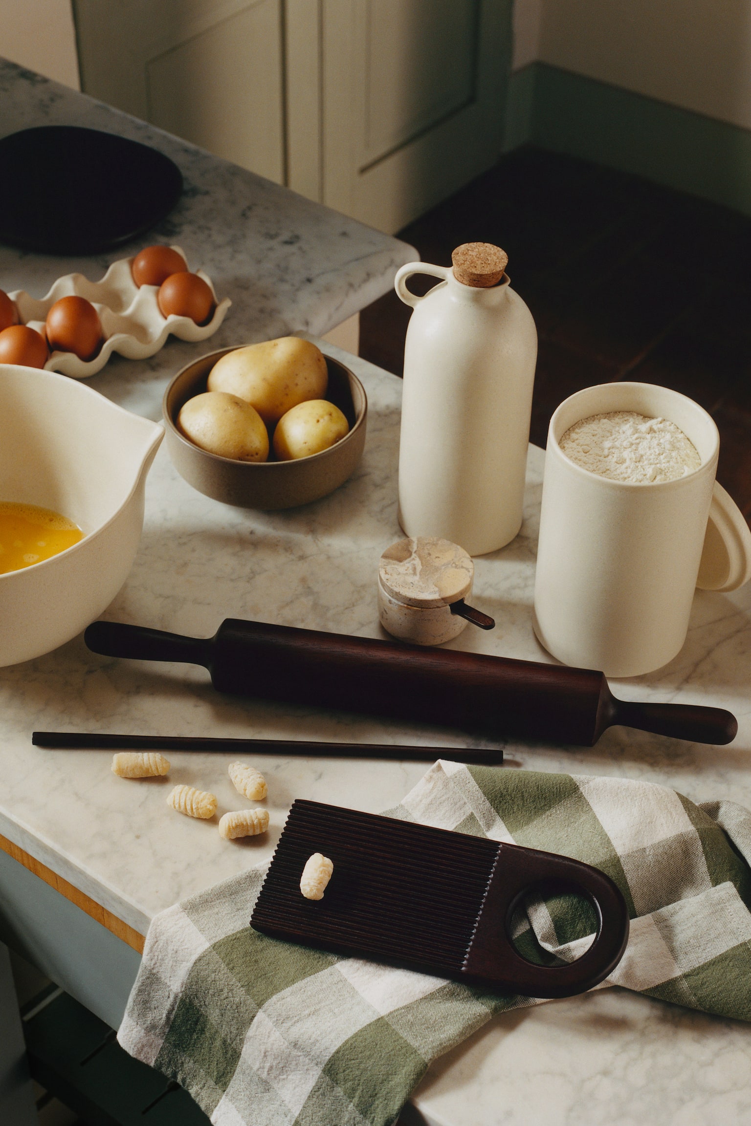 מארז 2 מגבות מטבח מתערובת פשתן - ירוק זית/משבצות גינגהאם/בז'/לבן פסים/חום/משבצות גינגהאם/חום כהה/פסים/ירוק זית/בז' פסים/טרקוטה/משבצות גינגהאם/בז'/משבצות גינגהאם/טרקוטה/פסים - 3