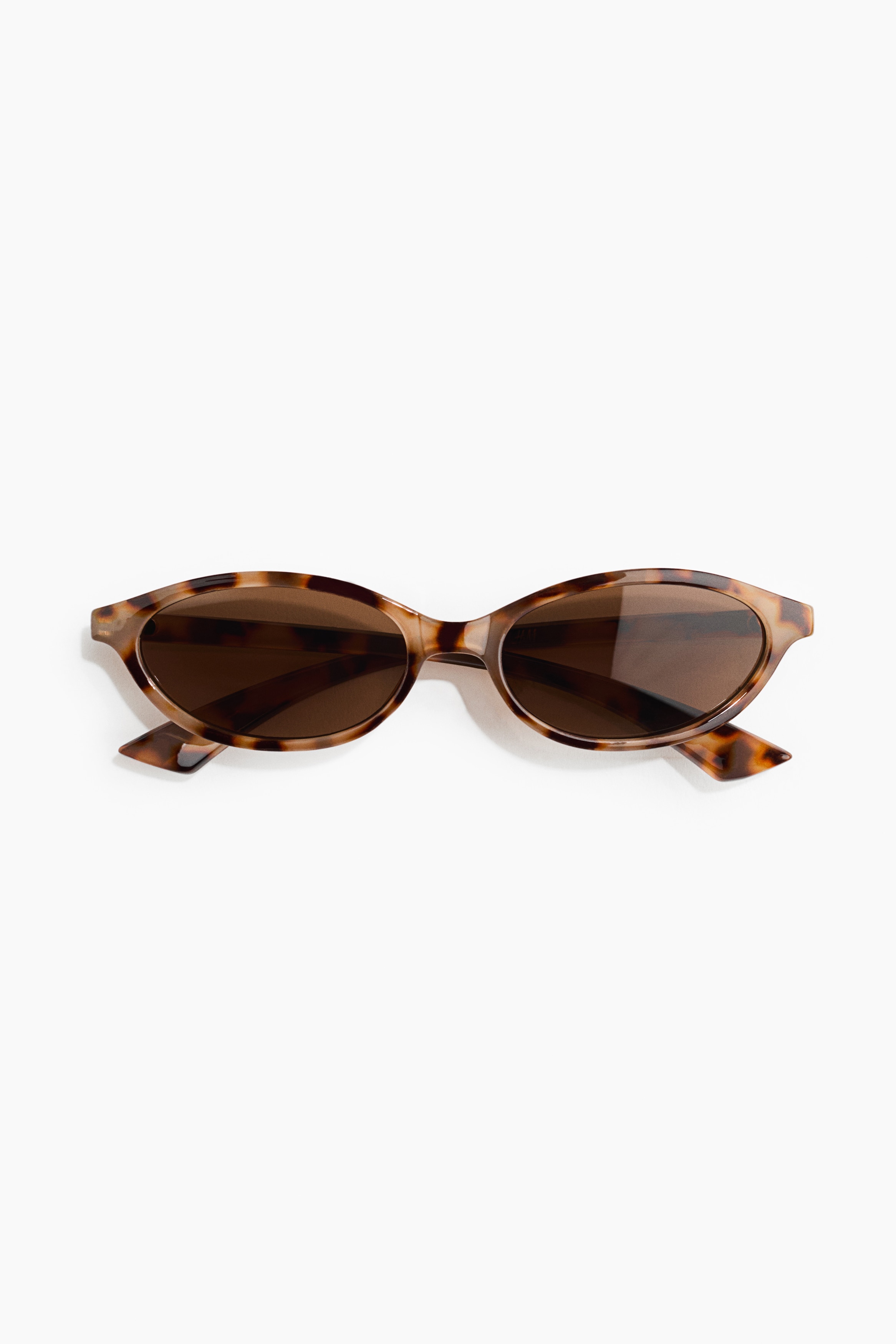 Oval sunglasses - Beige/Leopard print