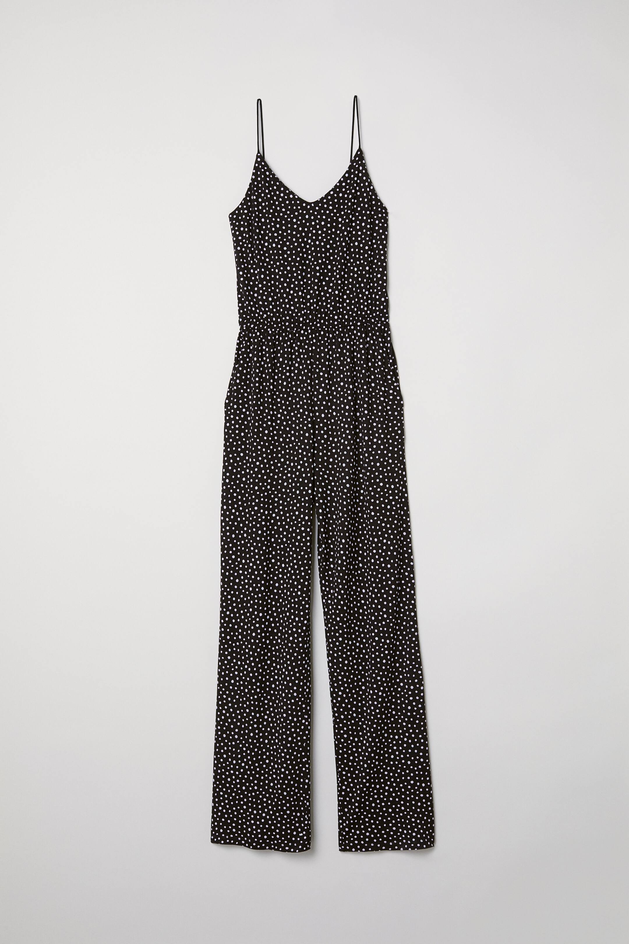 Agrandir l'image: Combi-pantalon en jersey - Noir/pois - FEMME | H&M FR 1