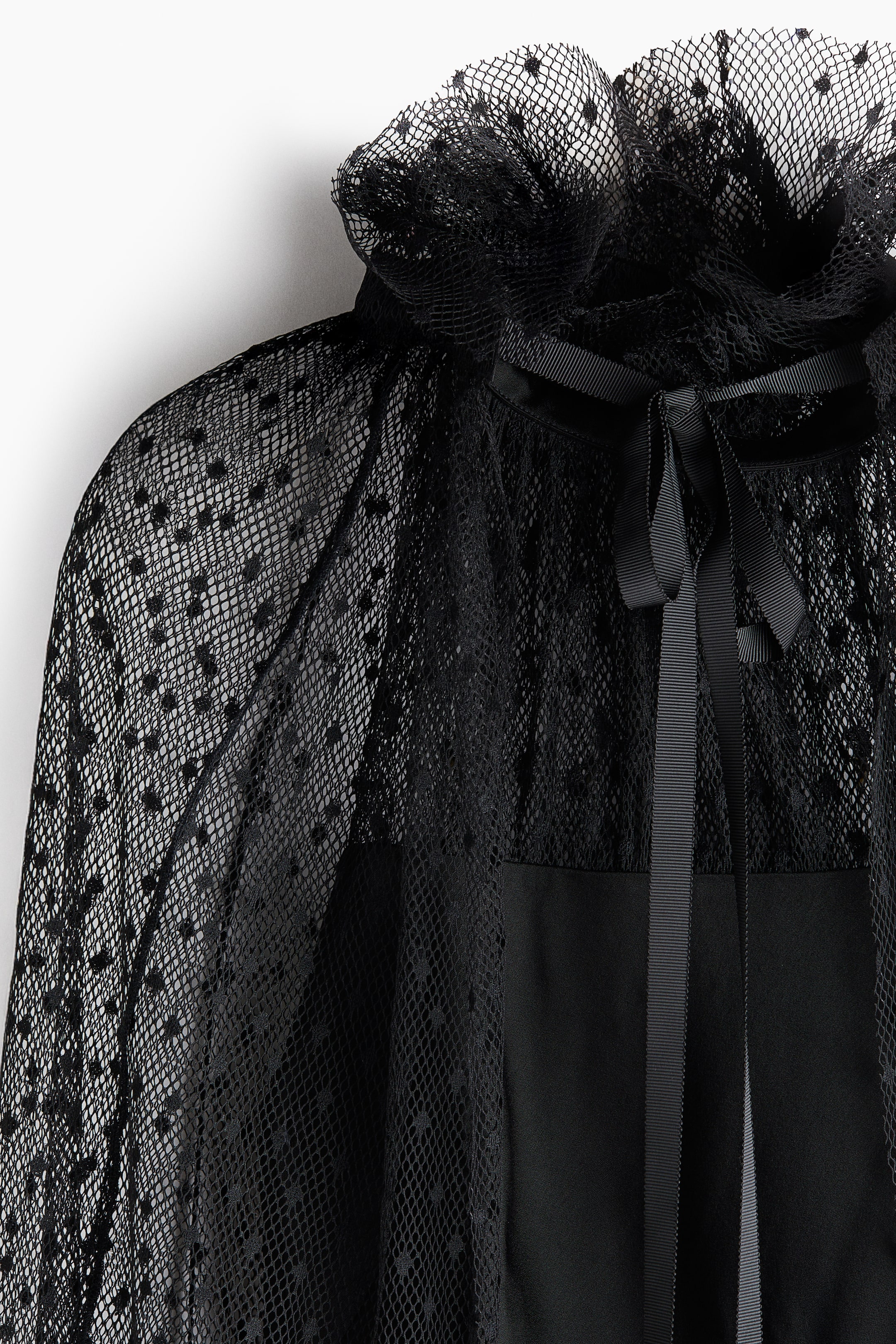 Visualizza immagine più grande: Abito con mantella in mesh - Nero - DONNA | H&M IT 8