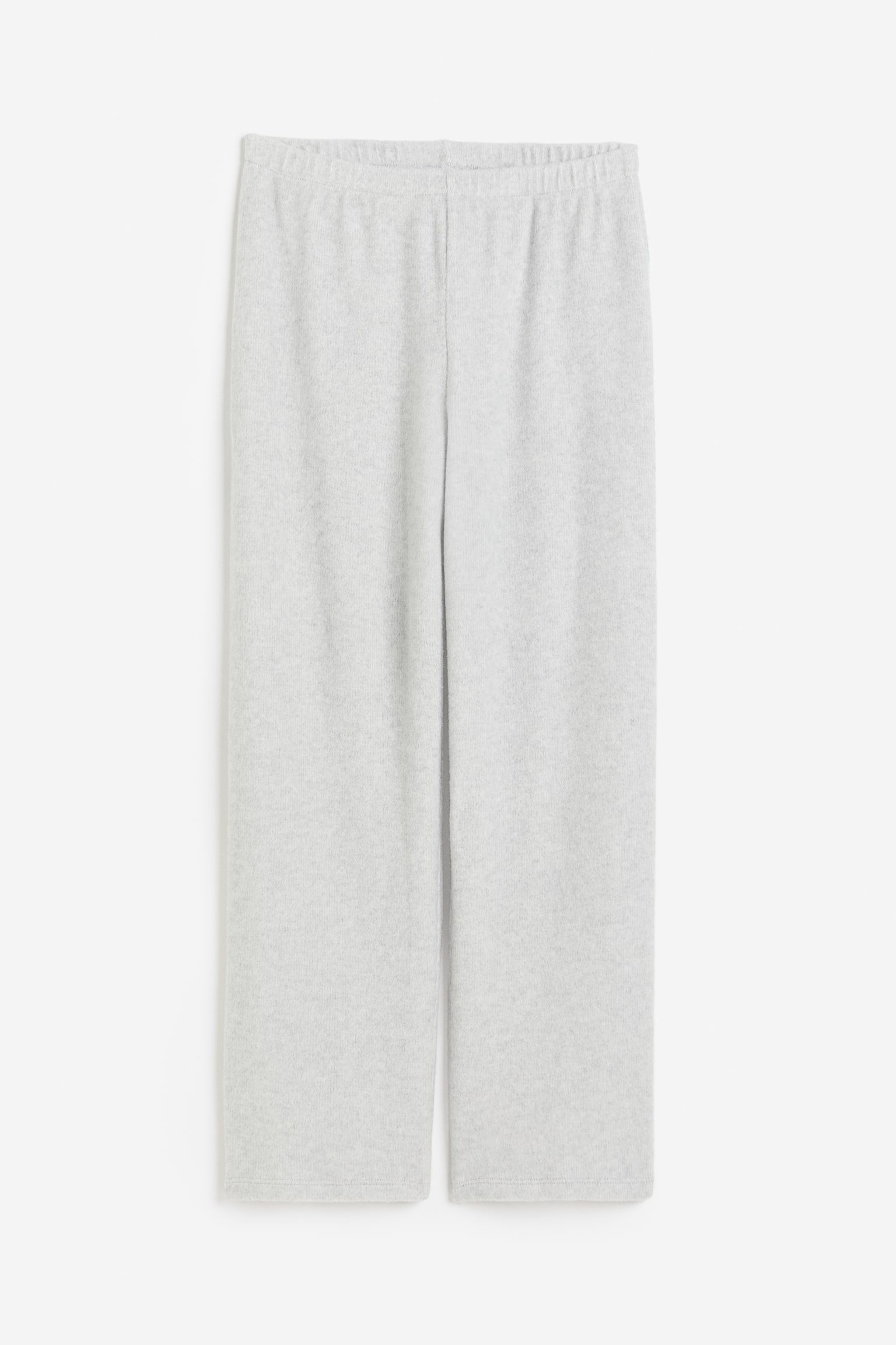 Straight jersey trousers - Light grey marl/Dark grey marl - 1