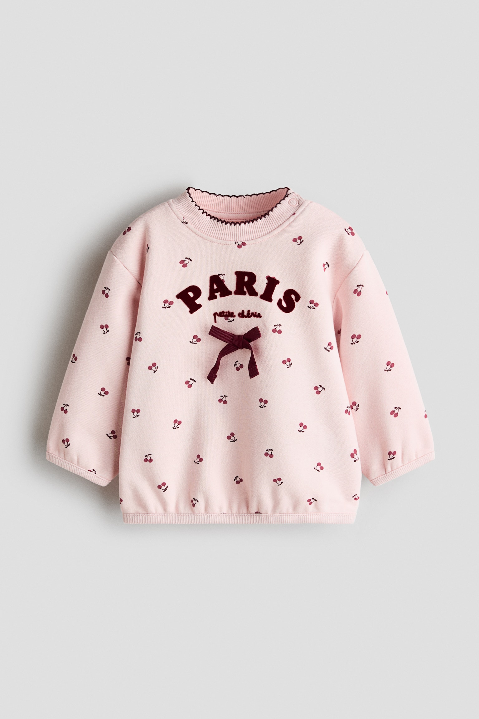 Motif-detail sweatshirt - Light pink/Paris/Light beige/Cutie - 1