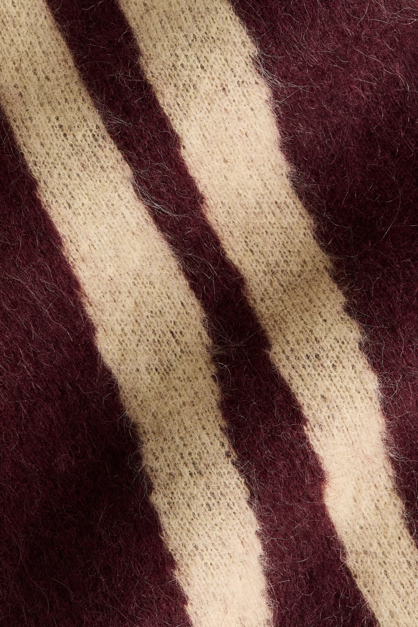 Jacquard-knit mohair-blend skirt