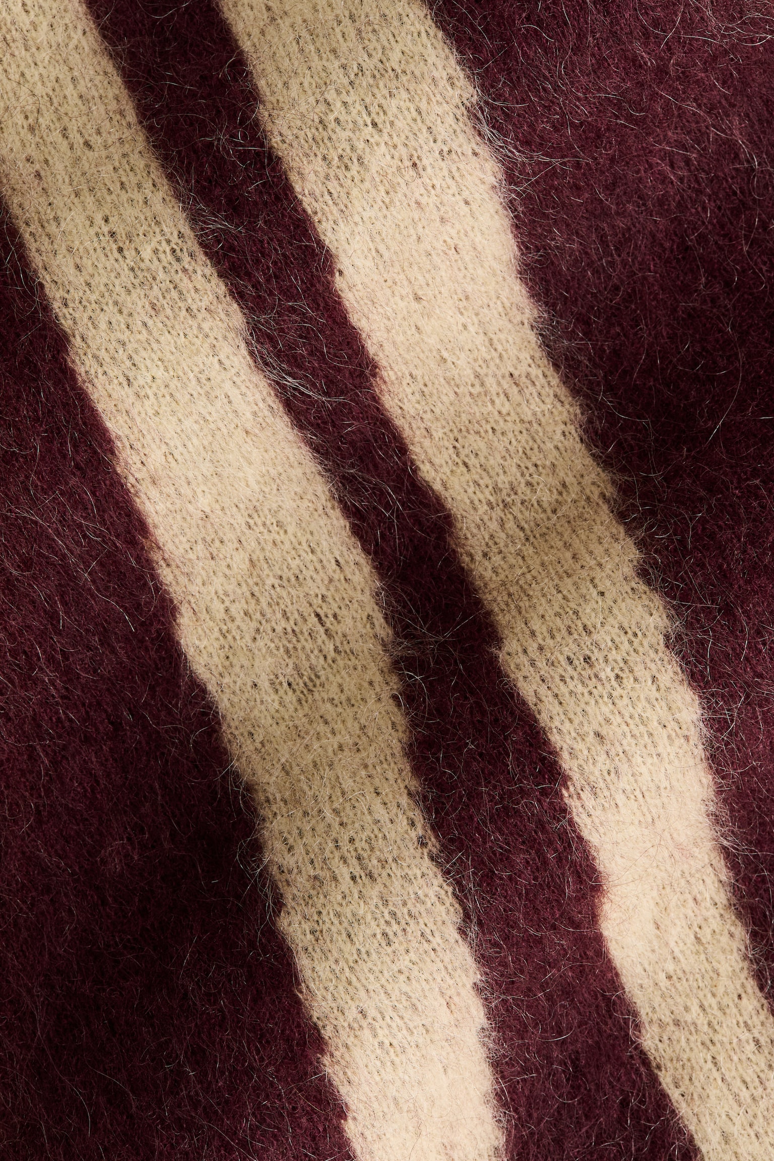 Jacquard-Knit Mohair-Blend Skirt - Burgundy/zebra print - 2