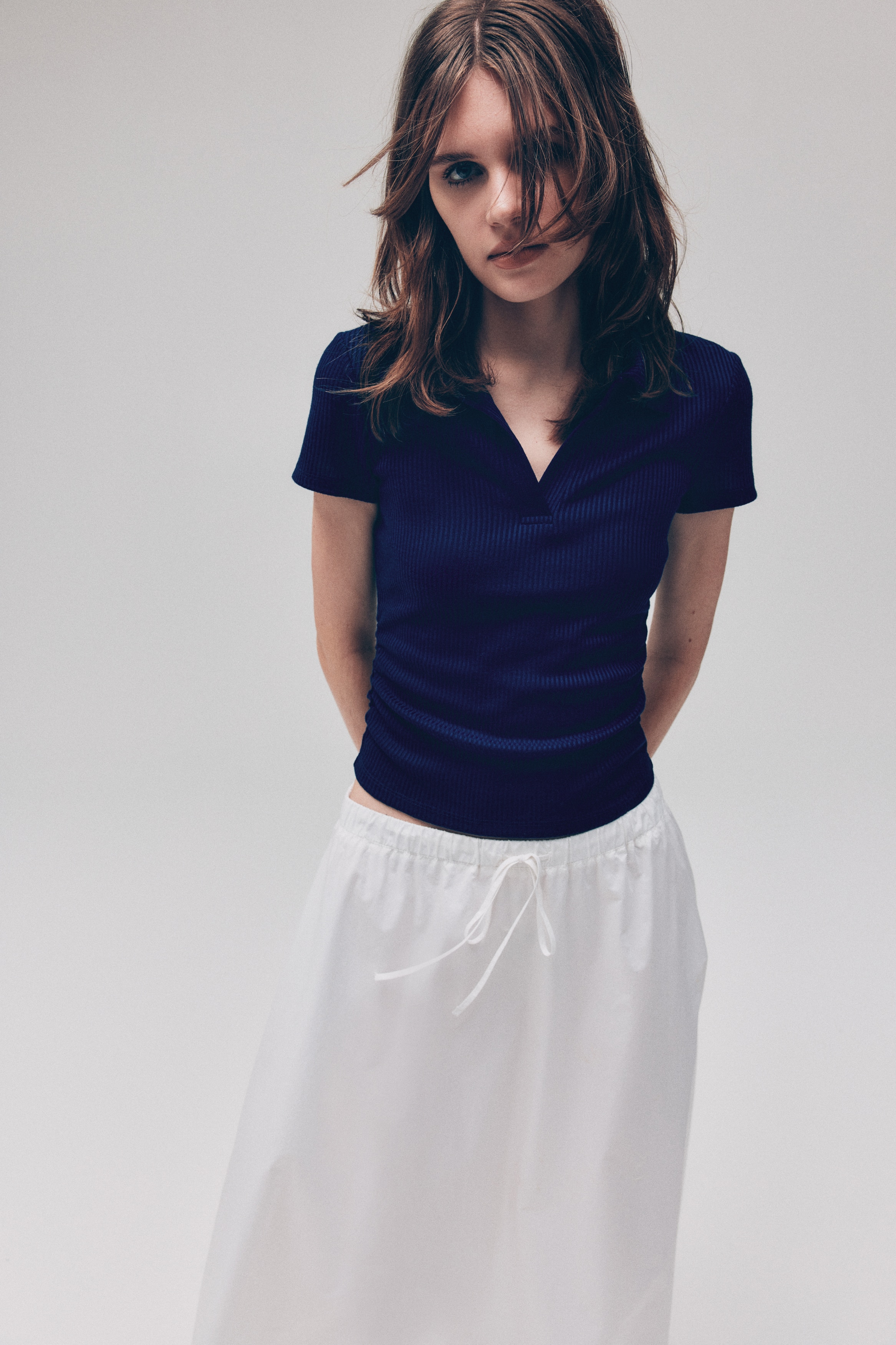 Ribbed Top with Collar from H&M - $14.99