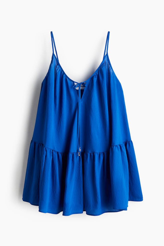 Strappy A-linejurk - Helderblauw - 1