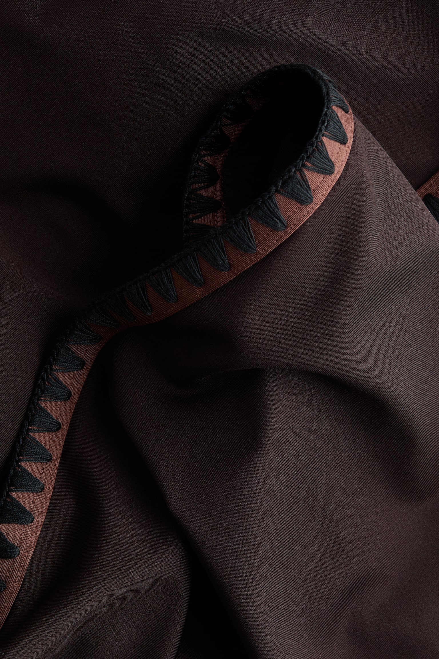 High Leg Padded-cup bandeau swimsuit - Dark brown - 5