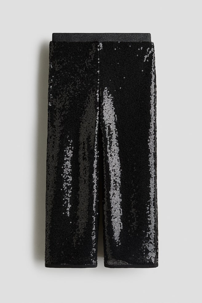 Pantalon à sequins - Noir/Argenté/Rose - 1