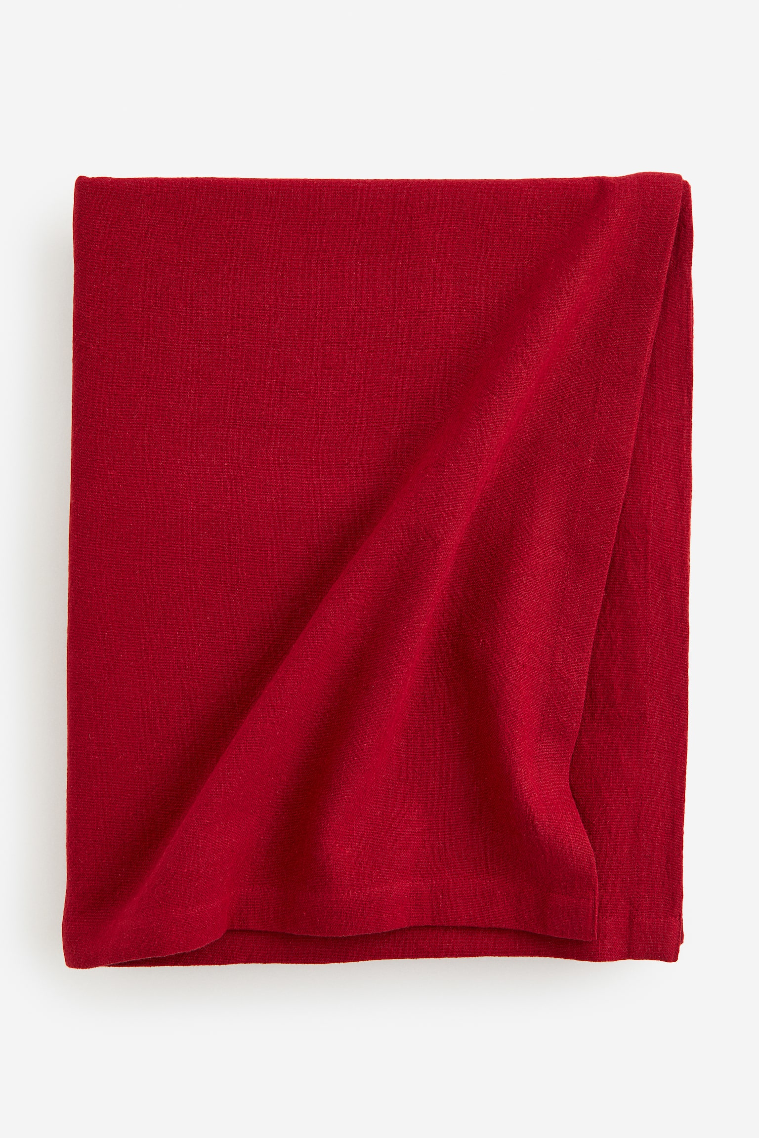 Linen-blend tablecloth - Dark red/Light beige/Dusty green/Dark green/Natural white/Light mole - 1