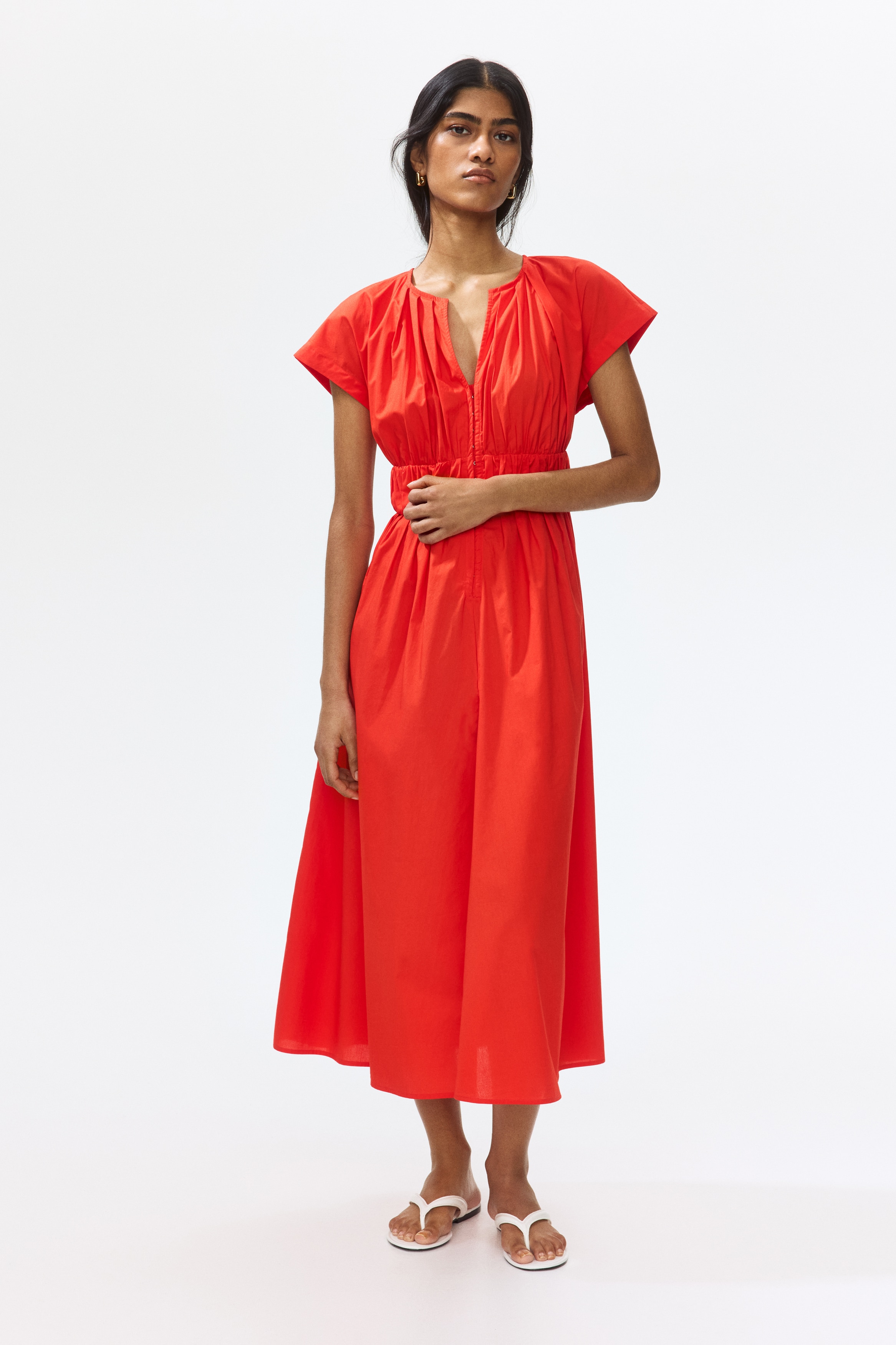 strapless open back dress Crimson Cherry Midi Dress– Teuta Matoshi main image 0