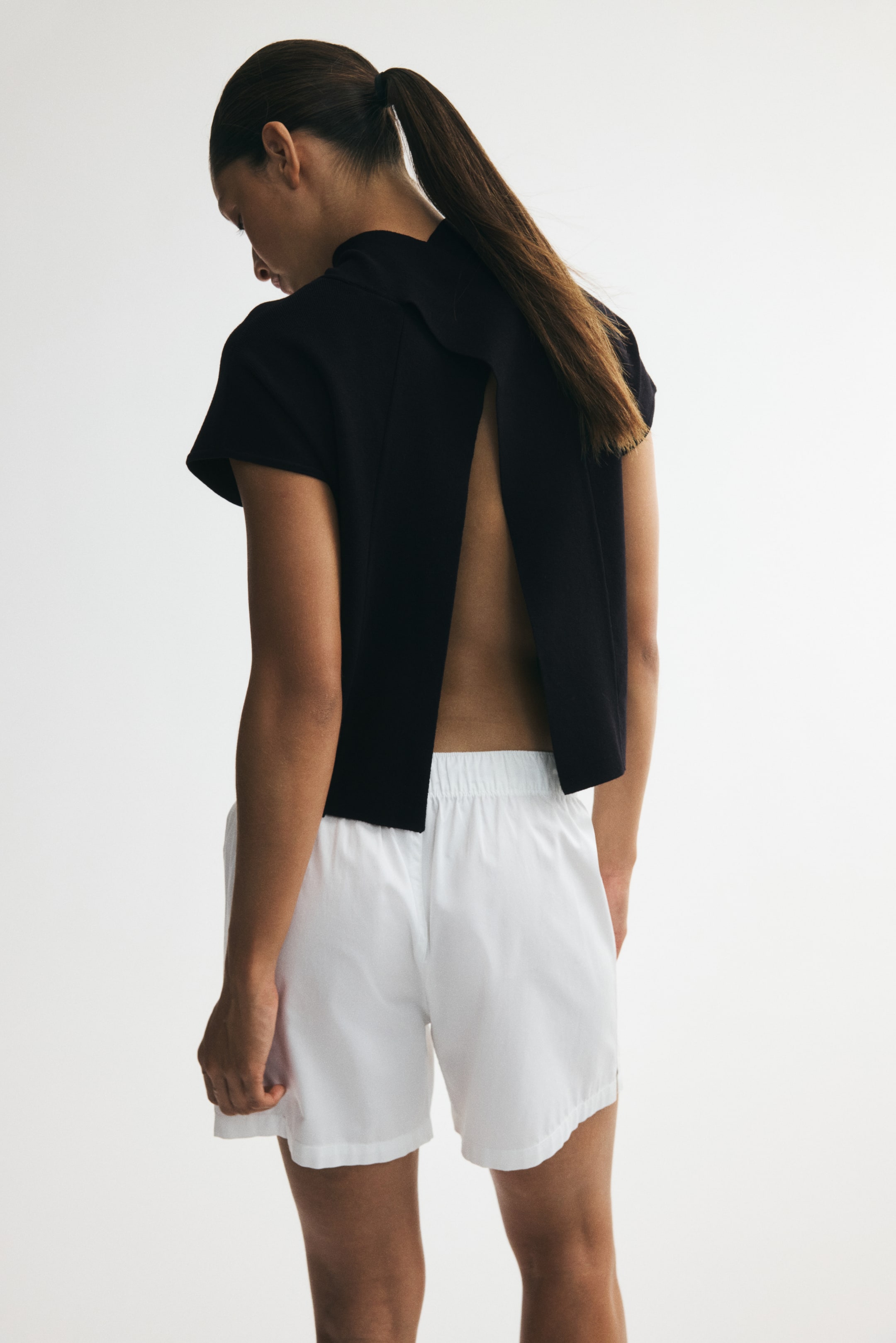 Женские топы H&M Fine-Knit Mock Turtleneck Top — фото 4