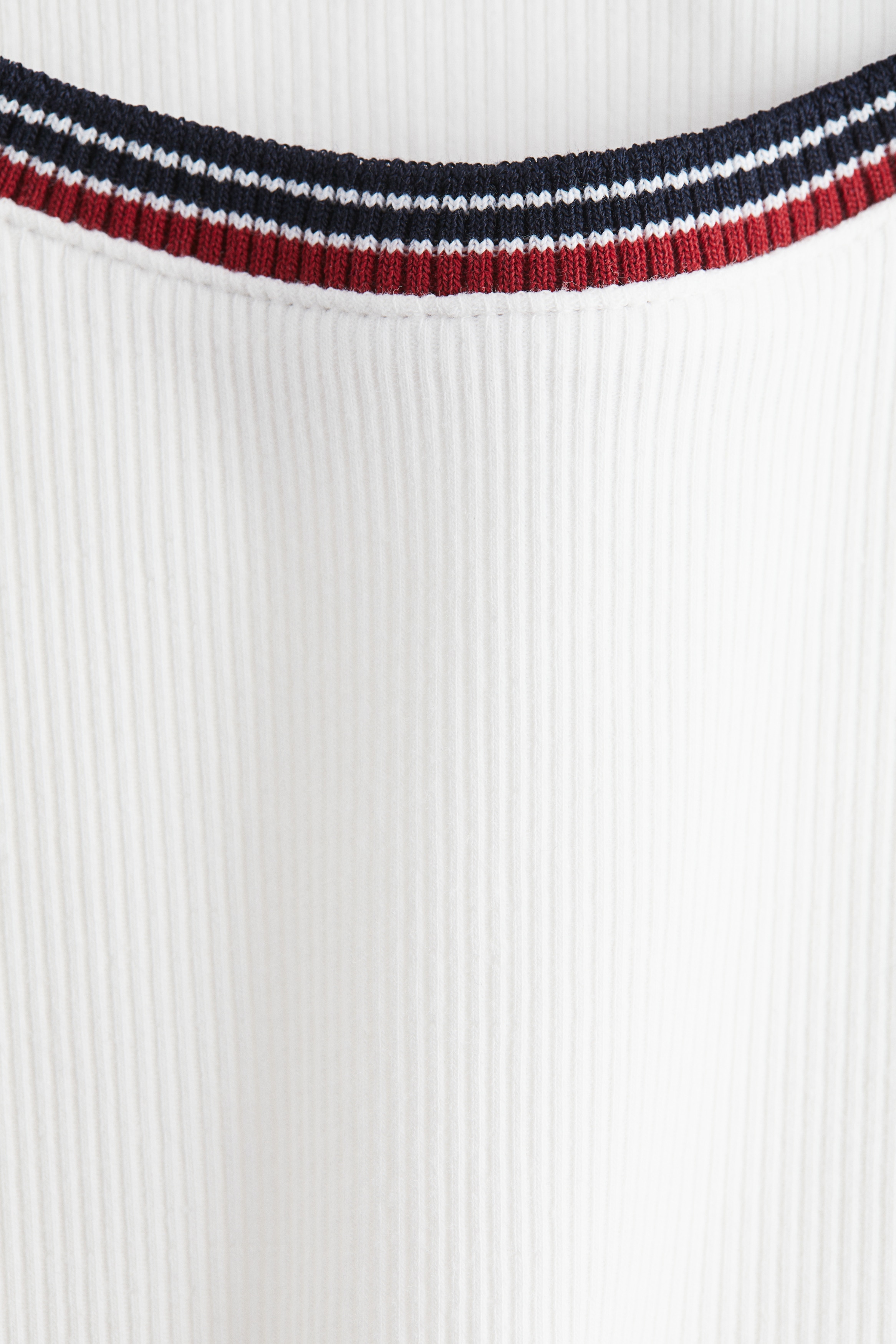Rib-knit T-shirt