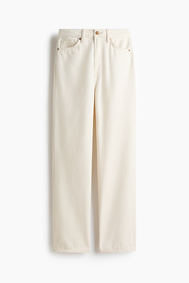 Straight High Jeans - White/Black/Dark denim blue - 1