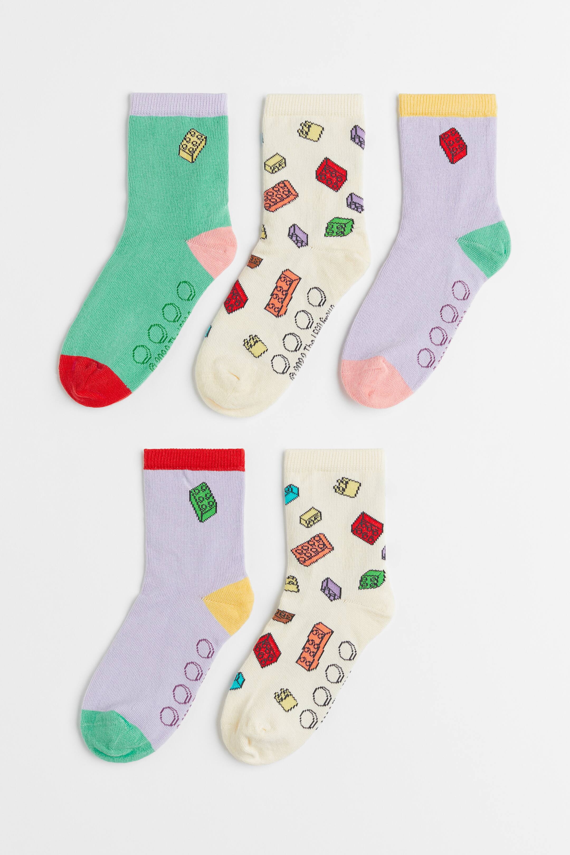 View larger image: 5-pack motif-detail socks - Light purple/LEGO® Collection - Kids | H&M 1